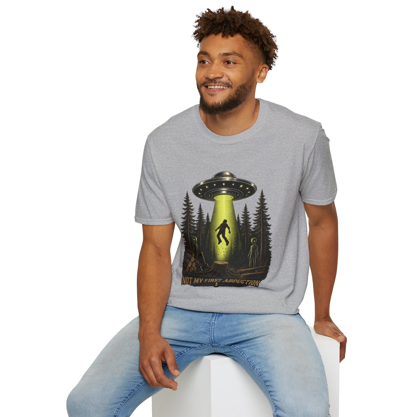 Alien Abduction T-Shirt — “Not My First Abduction” UFO Graphic Tee
