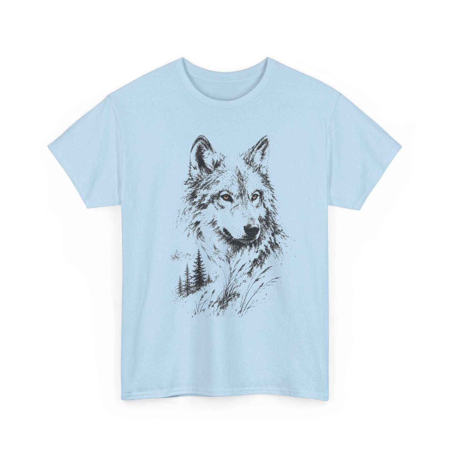 Spirit of the Wolf Sketch T-Shirt | Forest Wolf Graphic Tee