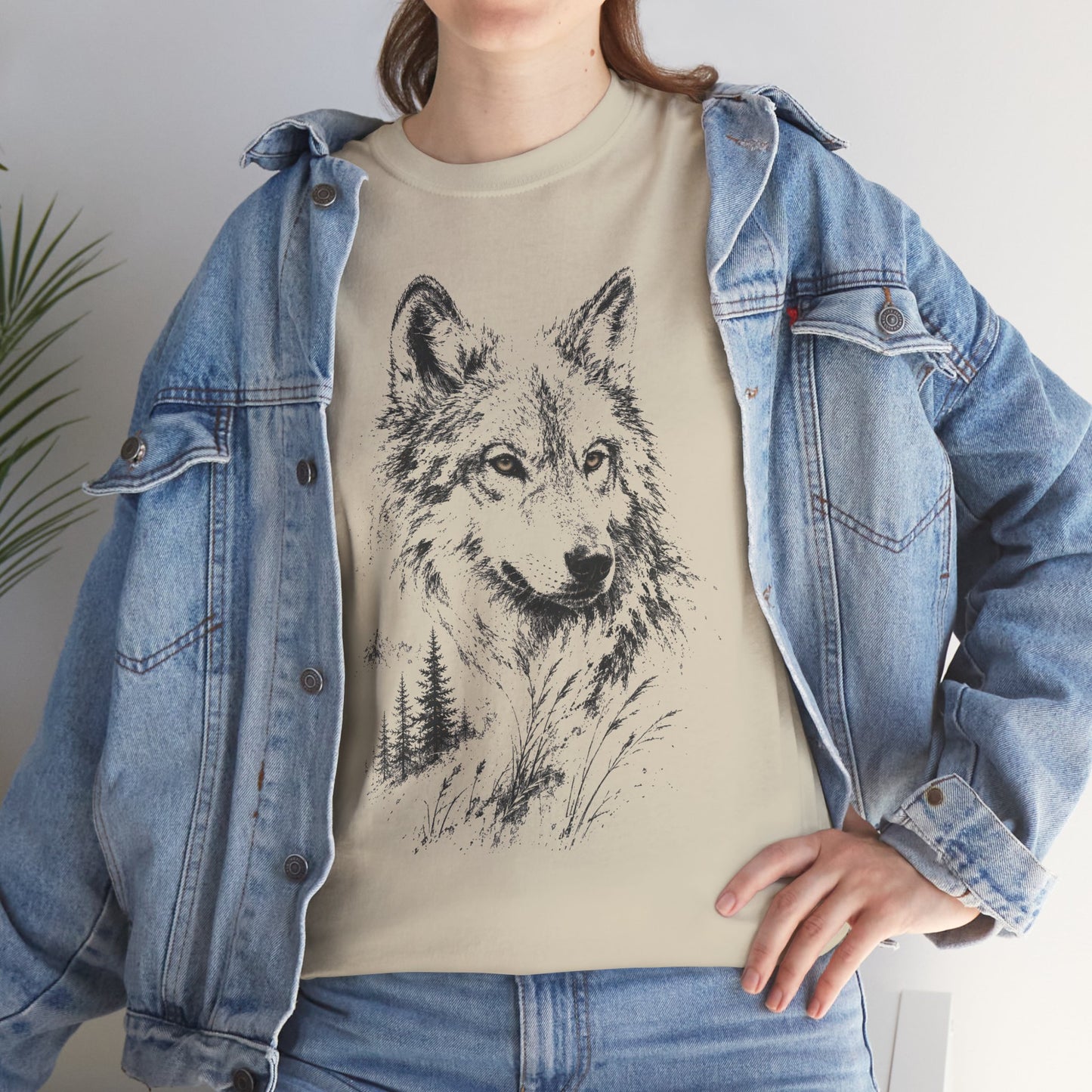 Spirit of the Wolf Sketch T-Shirt |  Forest Wolf Graphic Tee