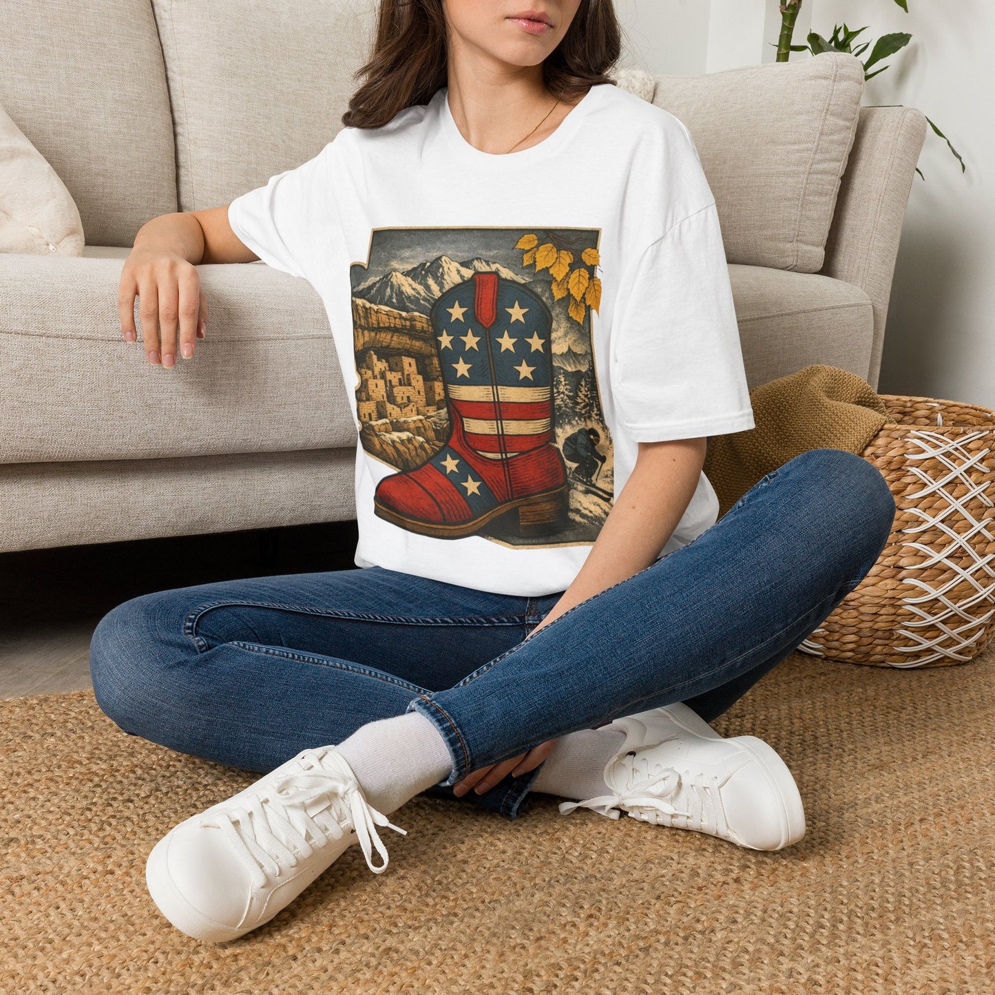 Colorado Cowboy Boot T-Shirt — Patriotic Western Tee