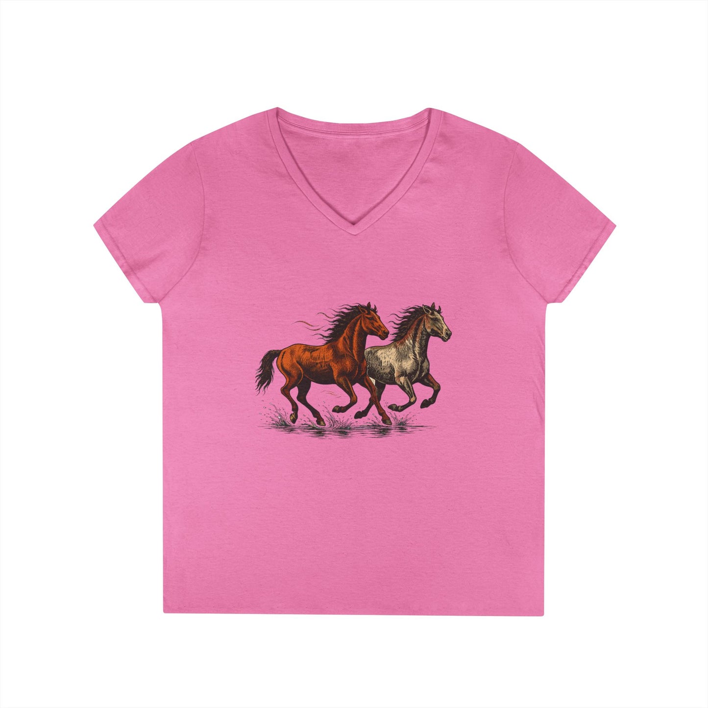 Wild Horses V-Neck T-Shirt | American Wildlife shirt