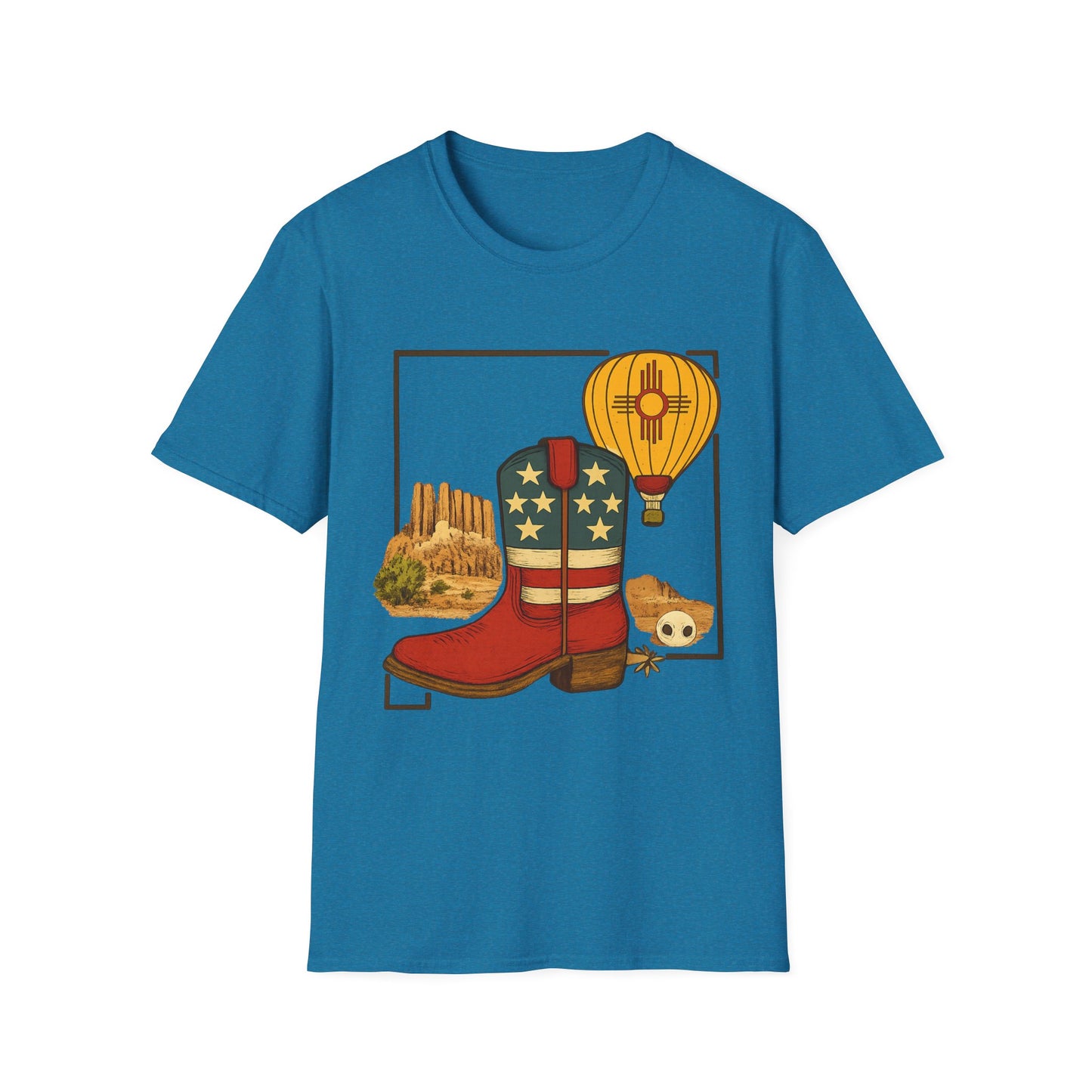 New Mexico Patriotic Cowboy Boot — Americana New Mexico Graphic Tee