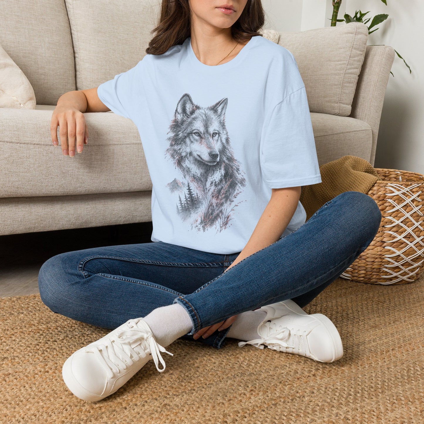 Spirit of the Wolf T-Shirt | Detailed Forest Wolf Illustration Tee