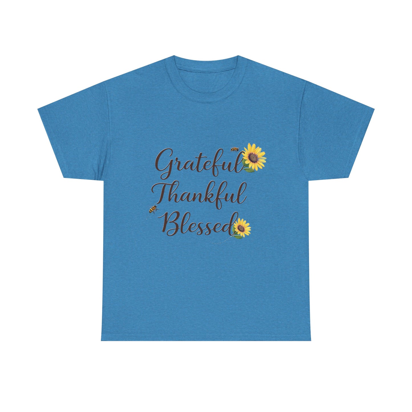 Grateful Thankful Blessed T-Shirt | Uplifting message T | US Colors
