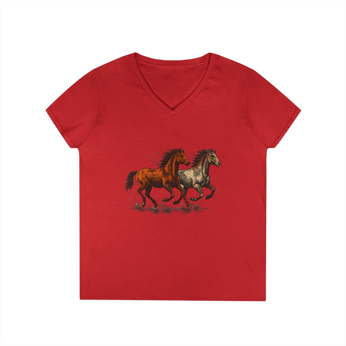 Wild Horses V-Neck T-Shirt | American Wildlife shirt