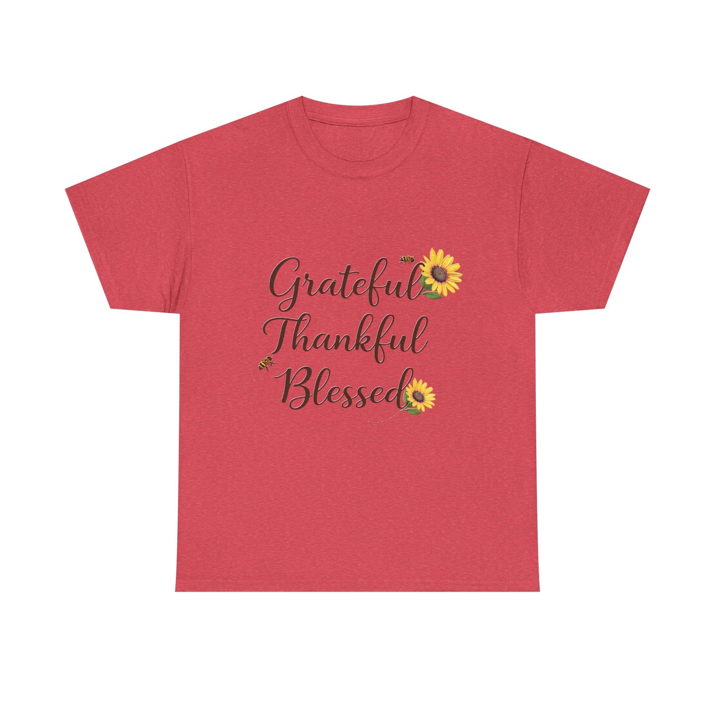 Grateful Thankful Blessed T-Shirt | Uplifting message T | US Colors