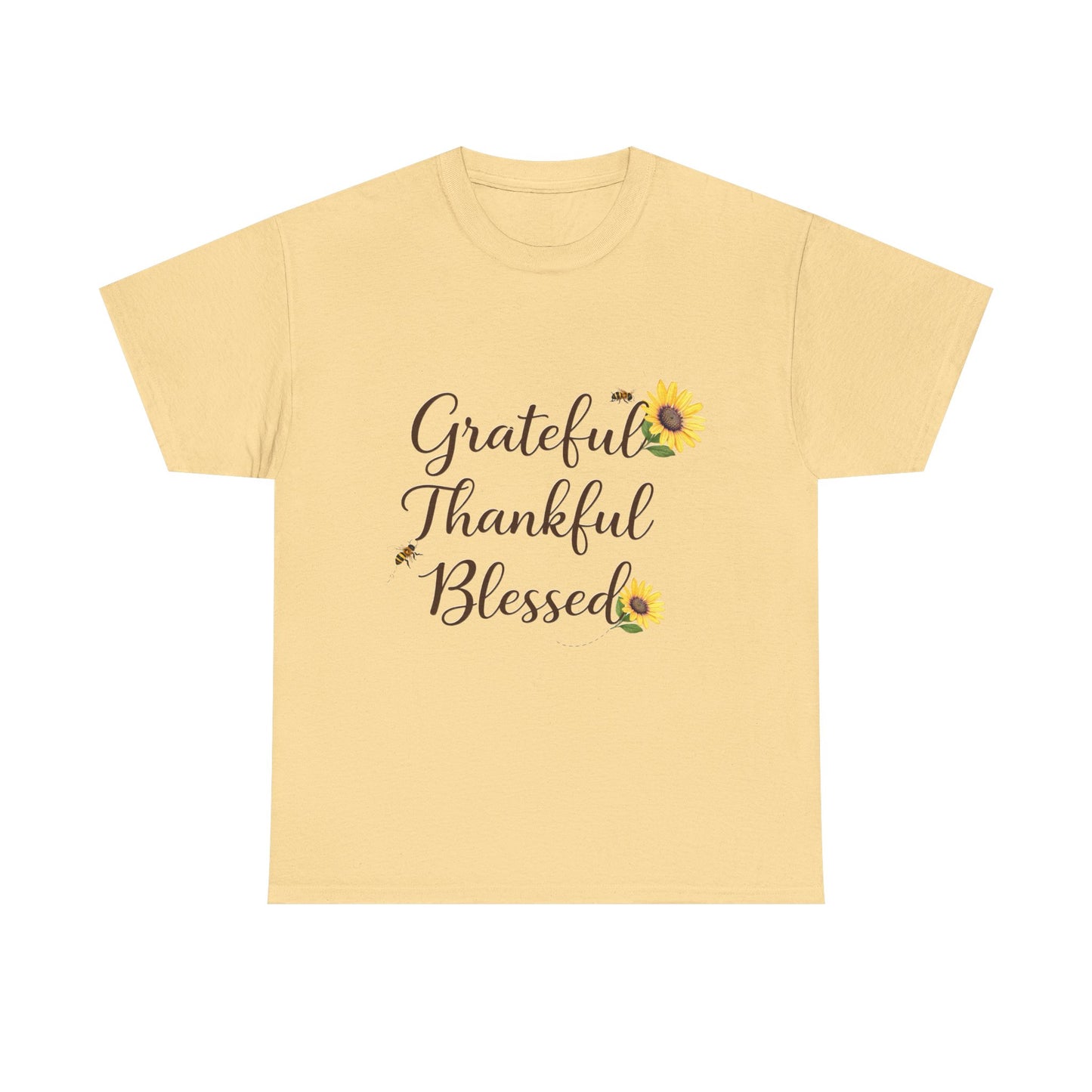 Grateful Thankful Blessed T-Shirt | Uplifting message T | US Colors