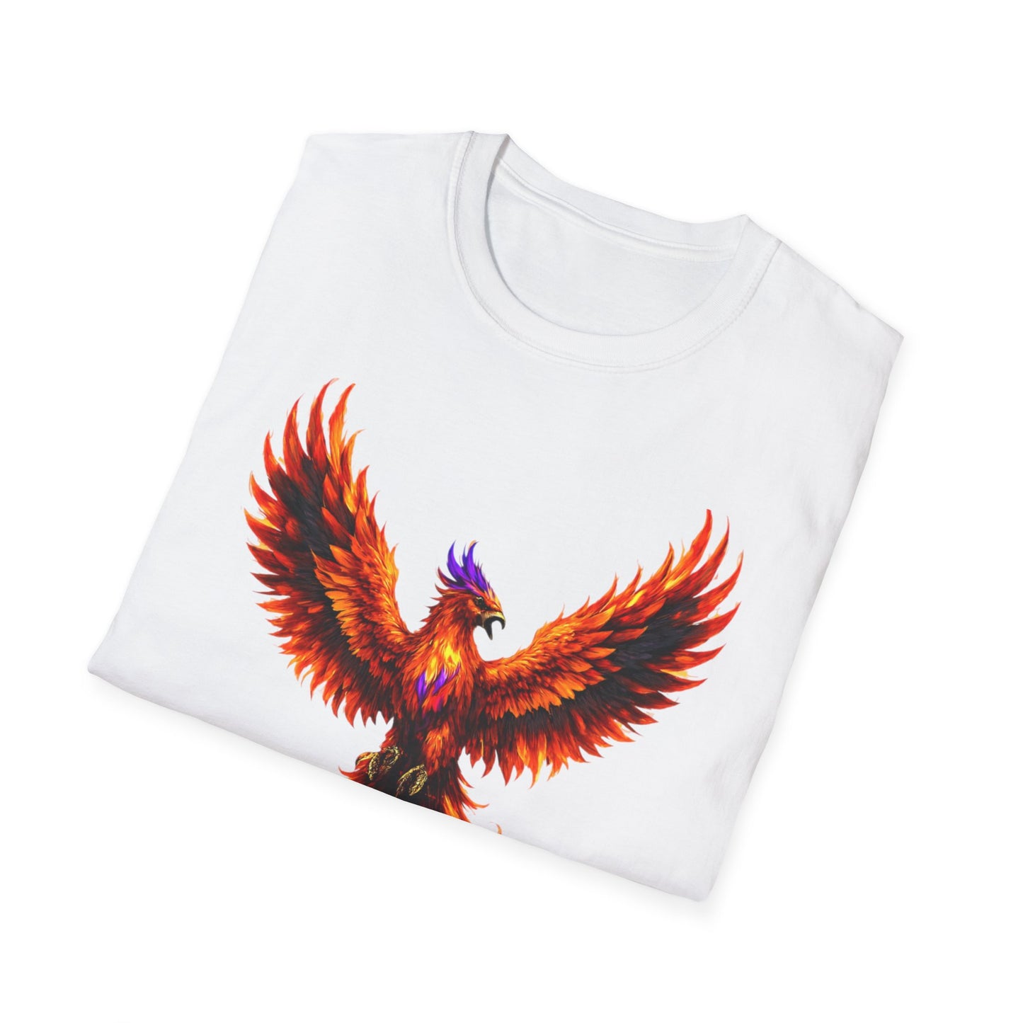 Fire Phoenix T-Shirt | Vibrant Mythical Bird Graphic Tee | Spirit Animal T