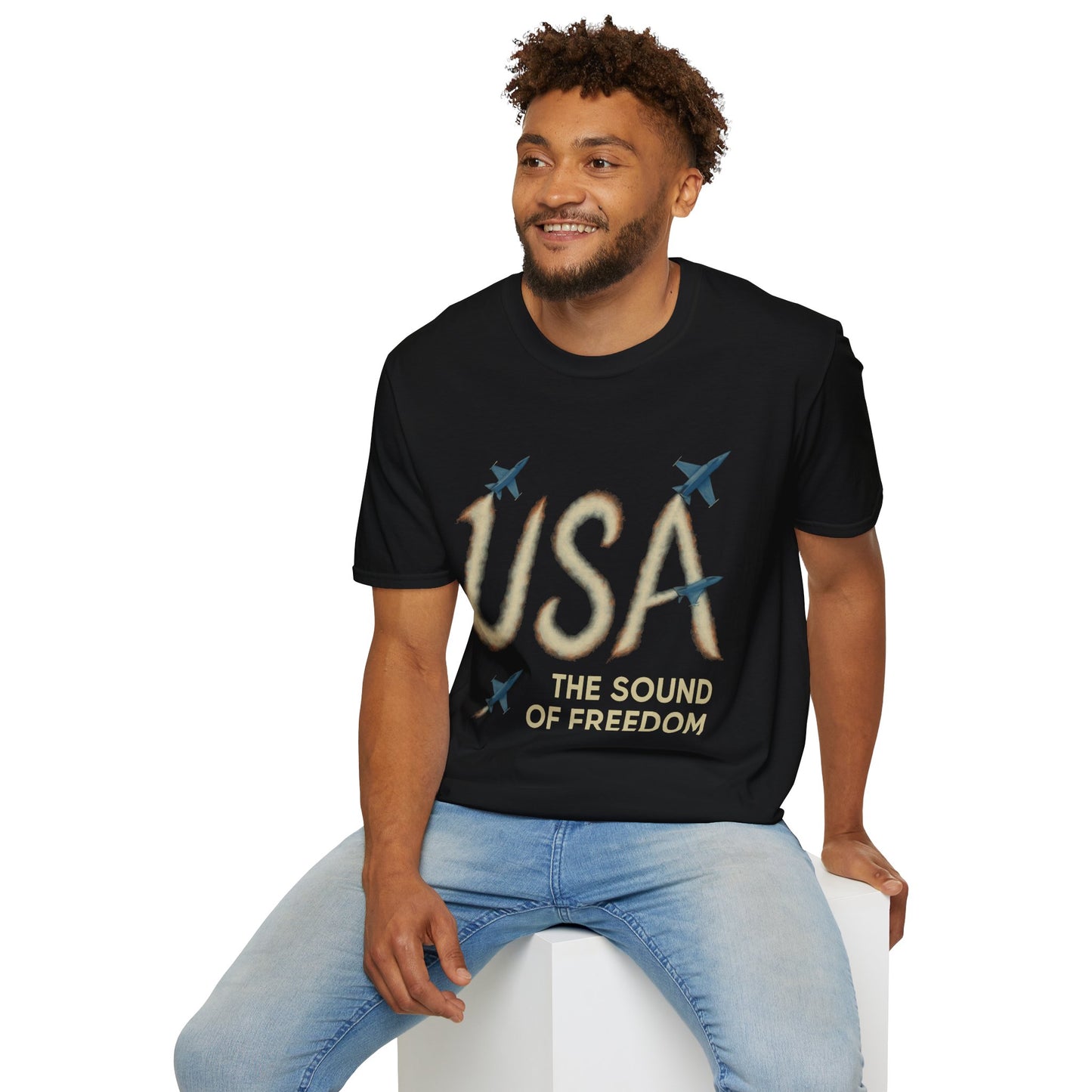USA Sound of Freedom Shirt | Patriotic Fighter Jet T-Shirt | American Freedom Tee | Military Aviation Shirt | 4th of July Shirt