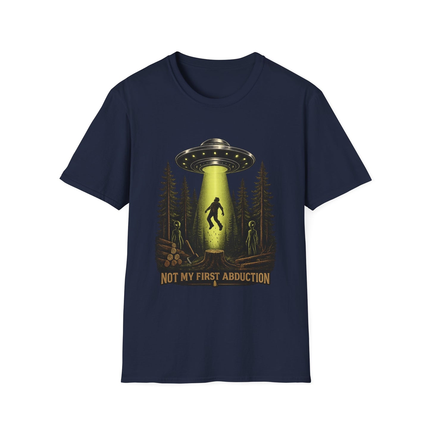 Alien Abduction T-Shirt — “Not My First Abduction” UFO Graphic Tee