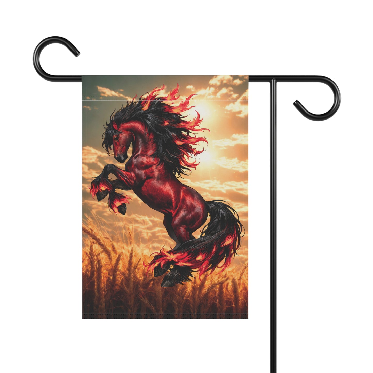 Fire Horse Garden & House Banner | Fiery Horse Outdoor Flag | Chinese New Year banner
