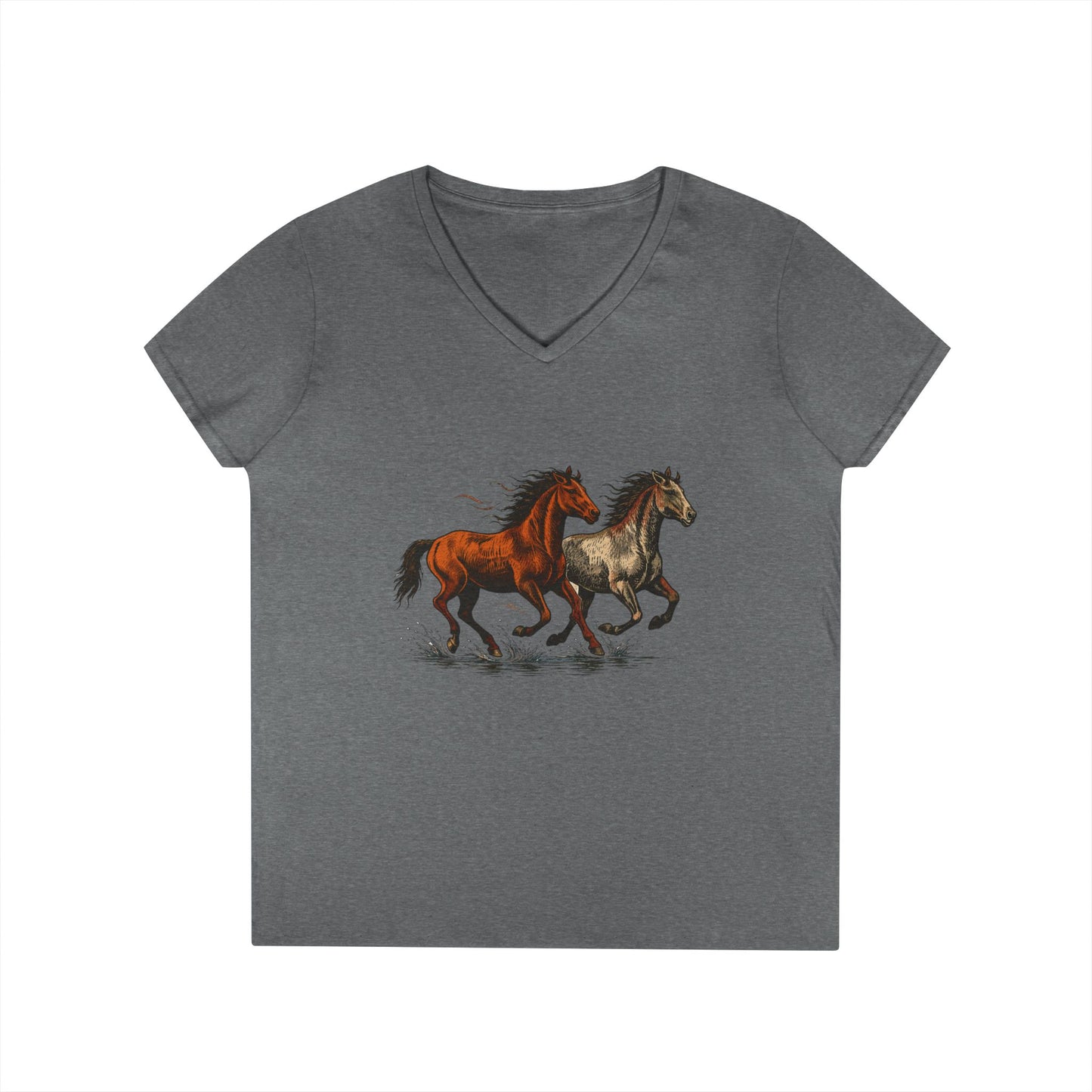 Wild Horses V-Neck T-Shirt | American Wildlife shirt