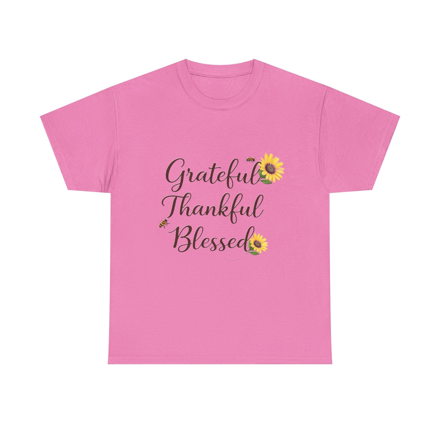 Grateful Thankful Blessed T-Shirt | Uplifting message T | US Colors