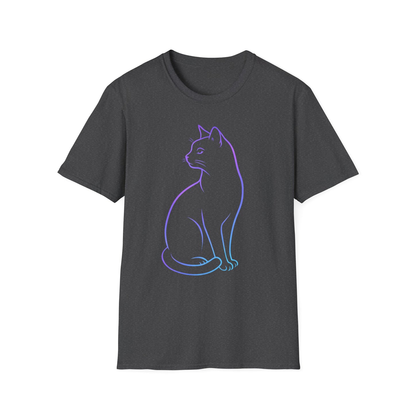 Classy Cat — Neon Outline Cat Graphic Tee