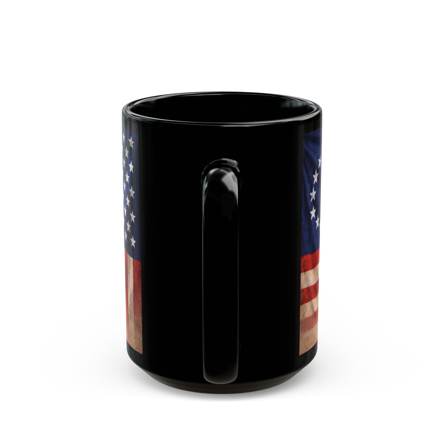 USA Eagle Flag Coffee Mug — 1776 to 2026 Patriotic Black Ceramic Mug (15oz)