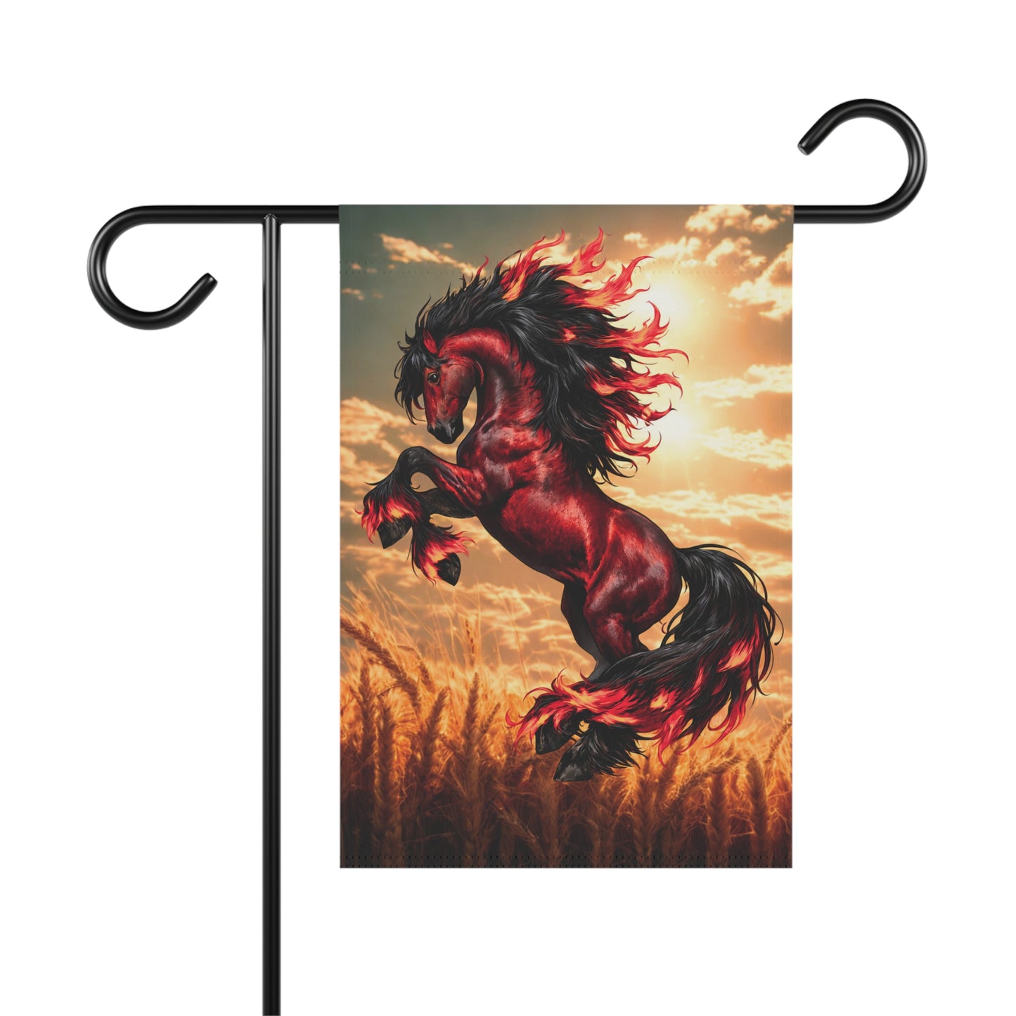 Fire Horse Garden & House Banner | Fiery Horse Outdoor Flag | Chinese New Year banner