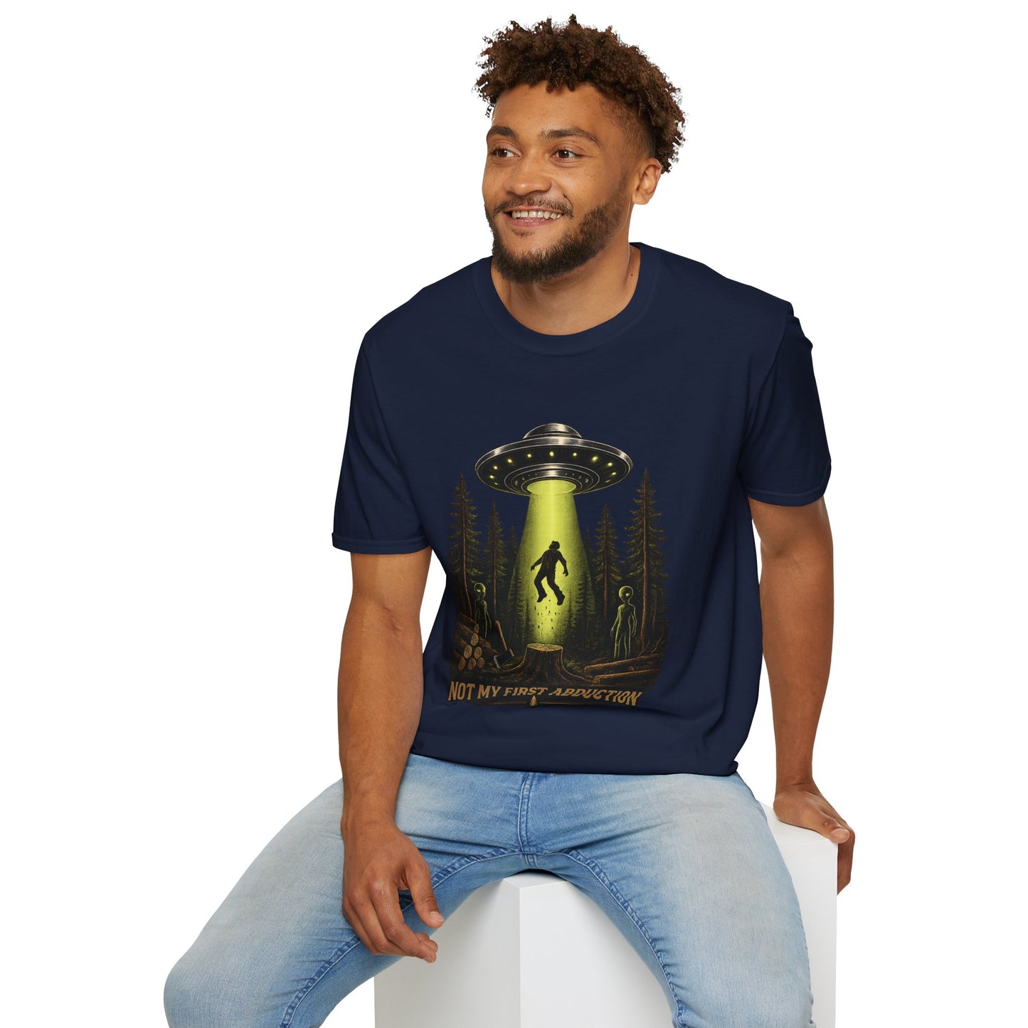 Alien Abduction T-Shirt — “Not My First Abduction” UFO Graphic Tee