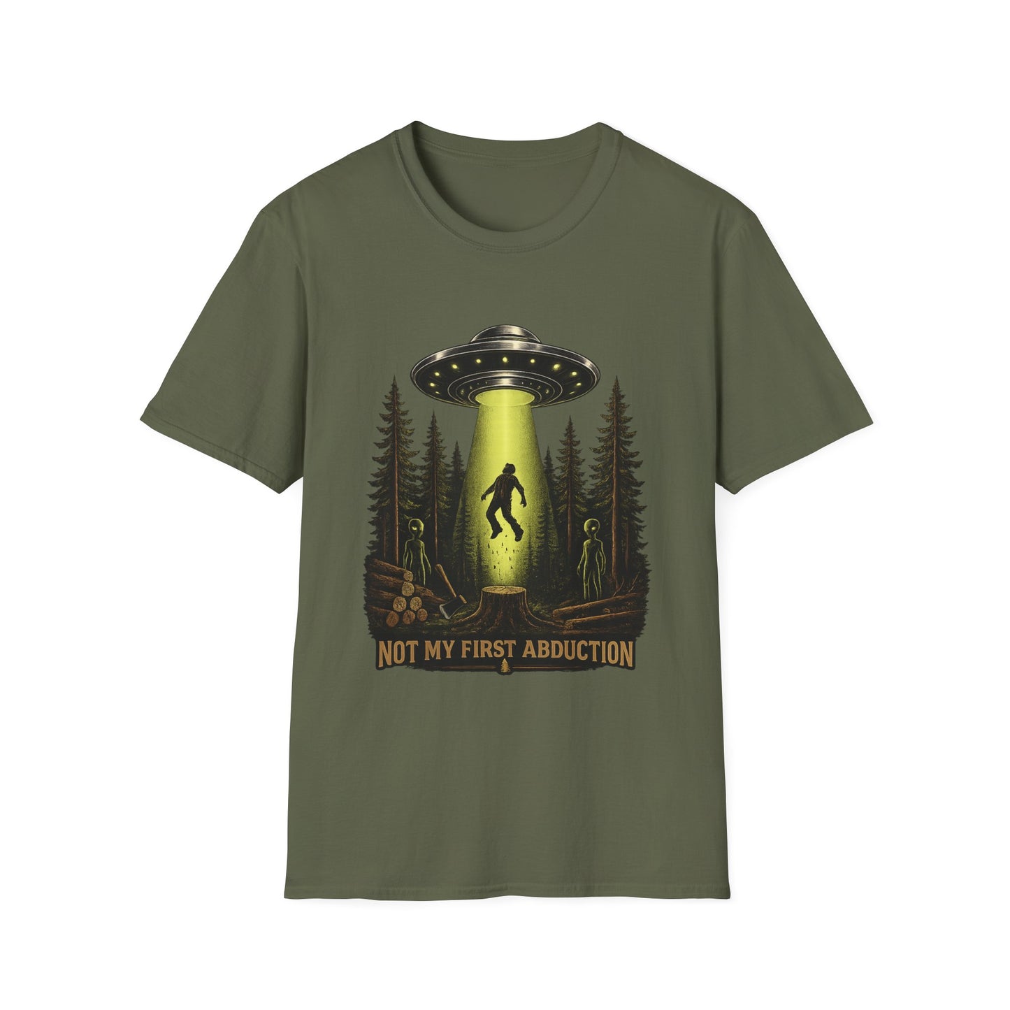 Alien Abduction T-Shirt — “Not My First Abduction” UFO Graphic Tee