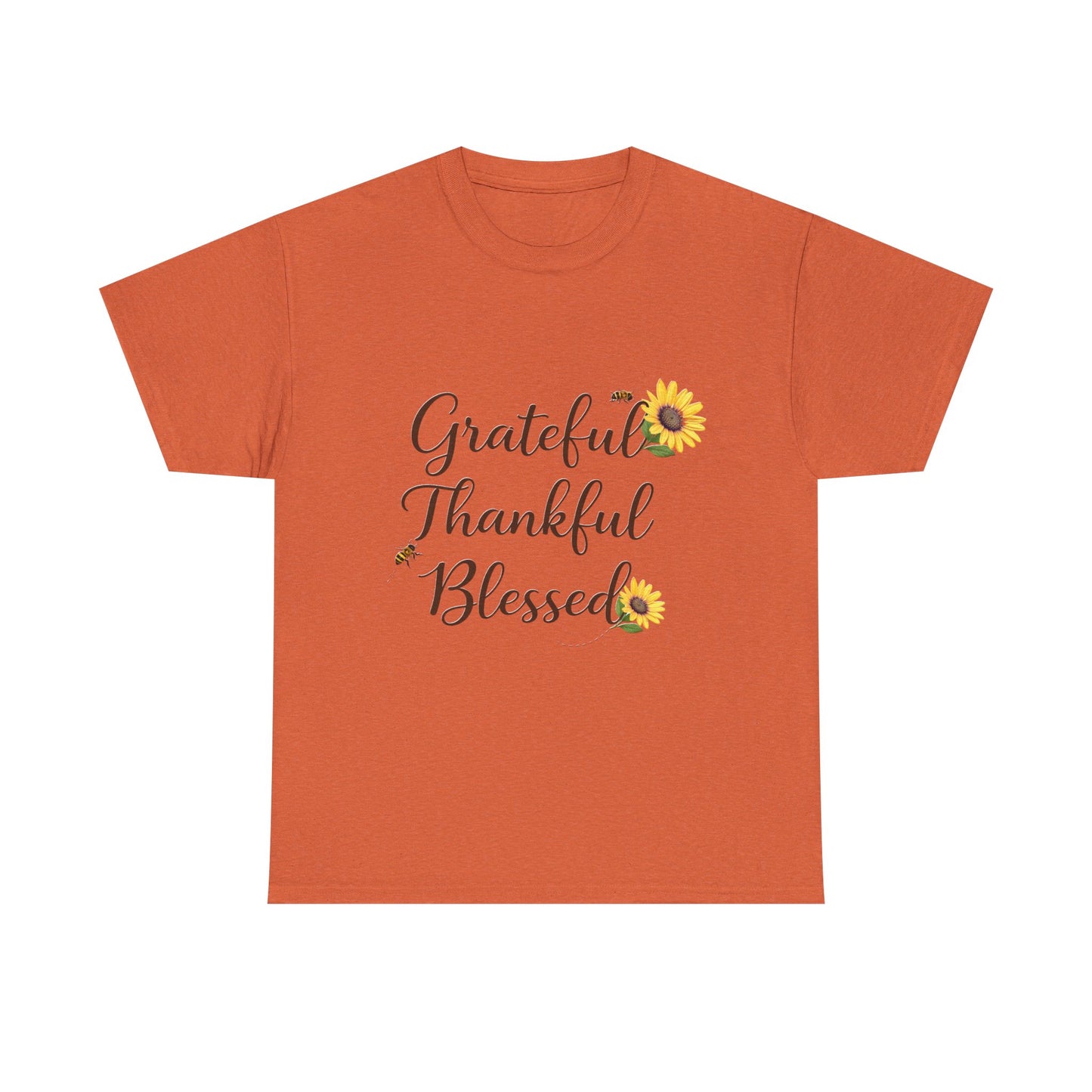 Grateful Thankful Blessed T-Shirt | Uplifting message T | US Colors