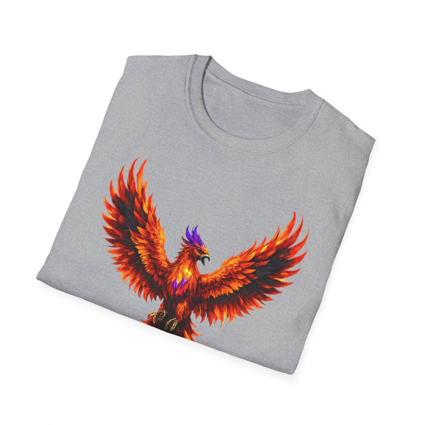 Fire Phoenix T-Shirt | Vibrant Mythical Bird Graphic Tee | Spirit Animal T