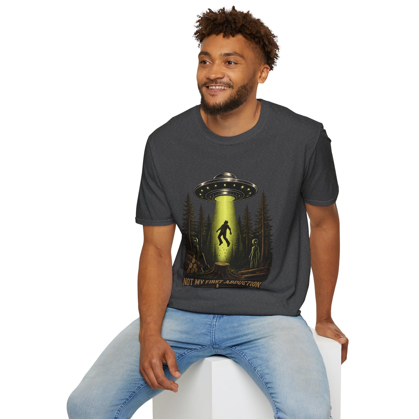 Alien Abduction T-Shirt — “Not My First Abduction” UFO Graphic Tee