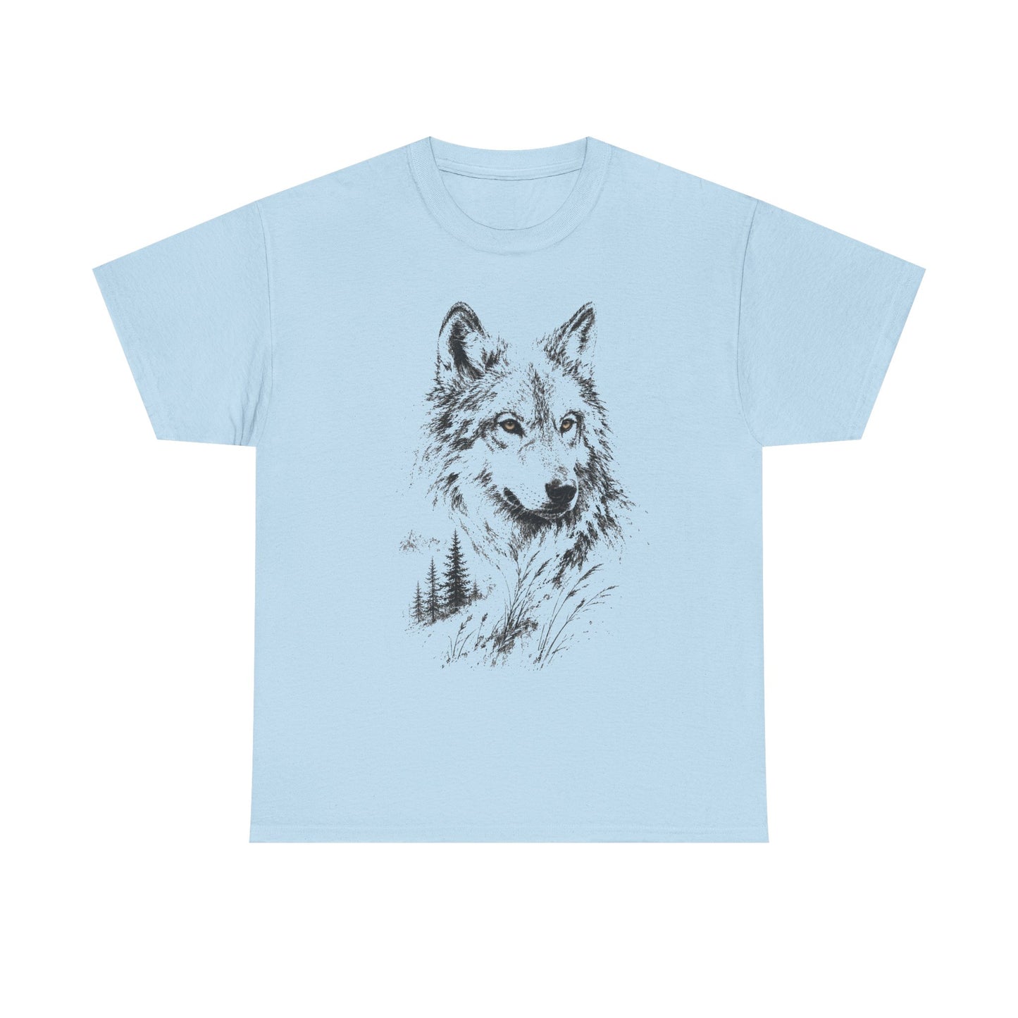 Spirit of the Wolf Sketch T-Shirt |  Forest Wolf Graphic Tee