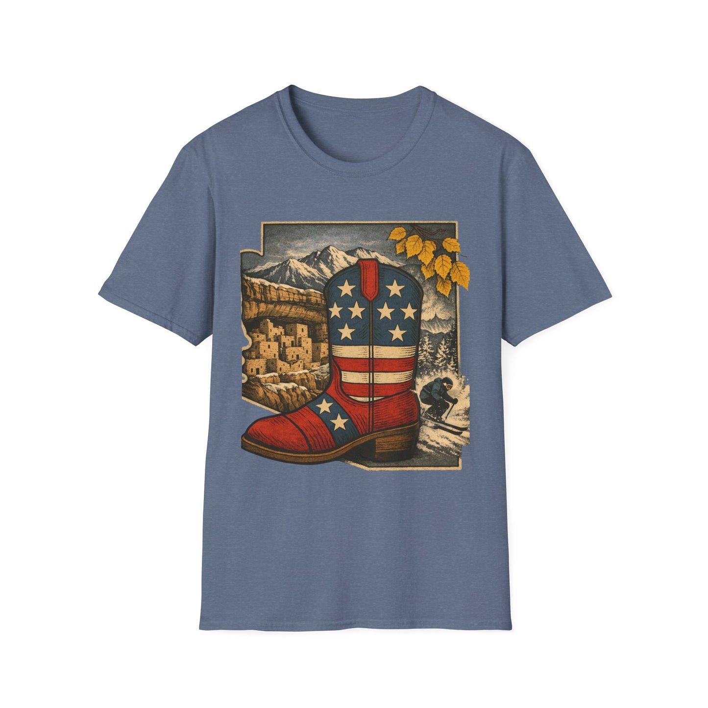 Colorado Cowboy Boot T-Shirt — Patriotic Western Tee