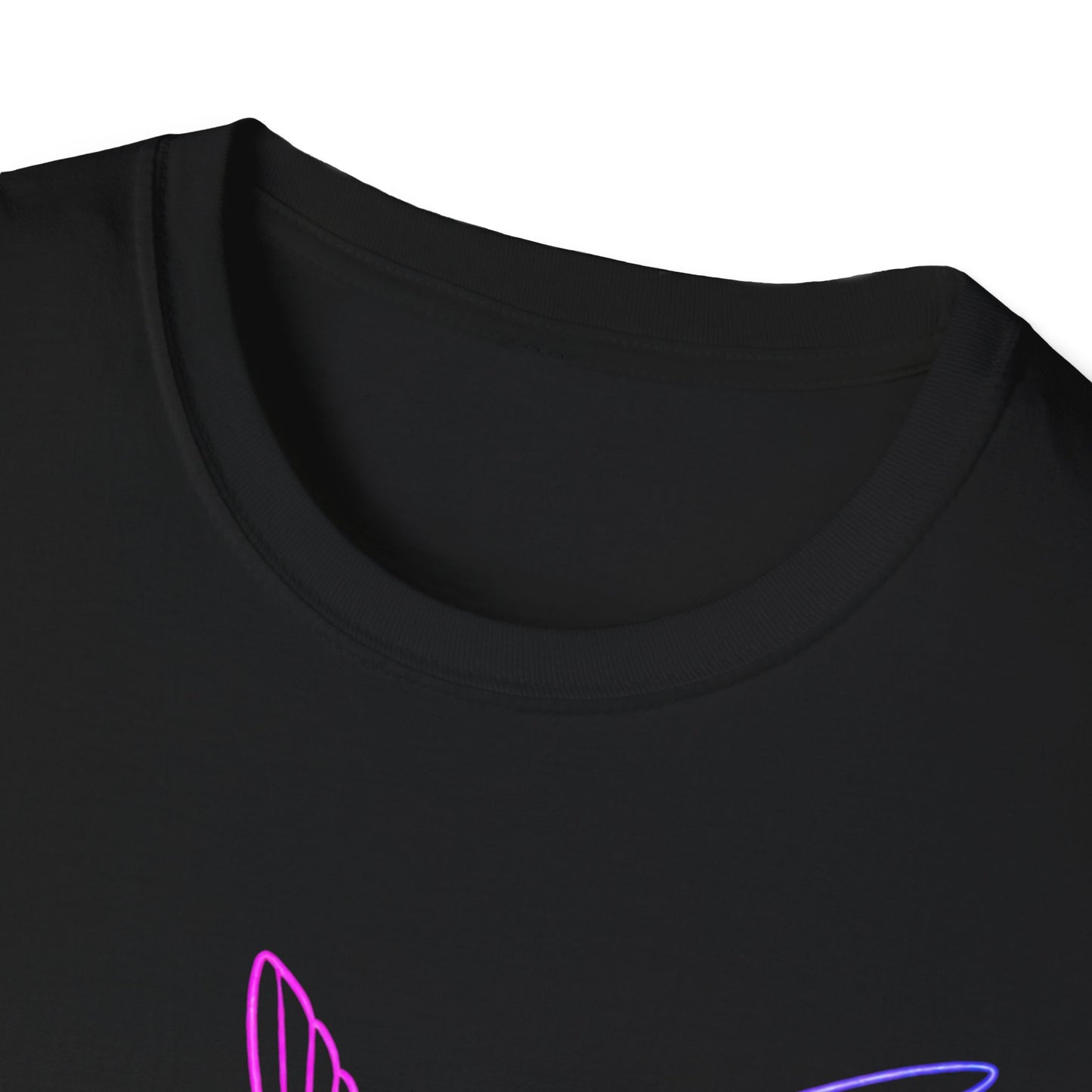 Hovering Hummingbird | Neon Line Art T-Shirt