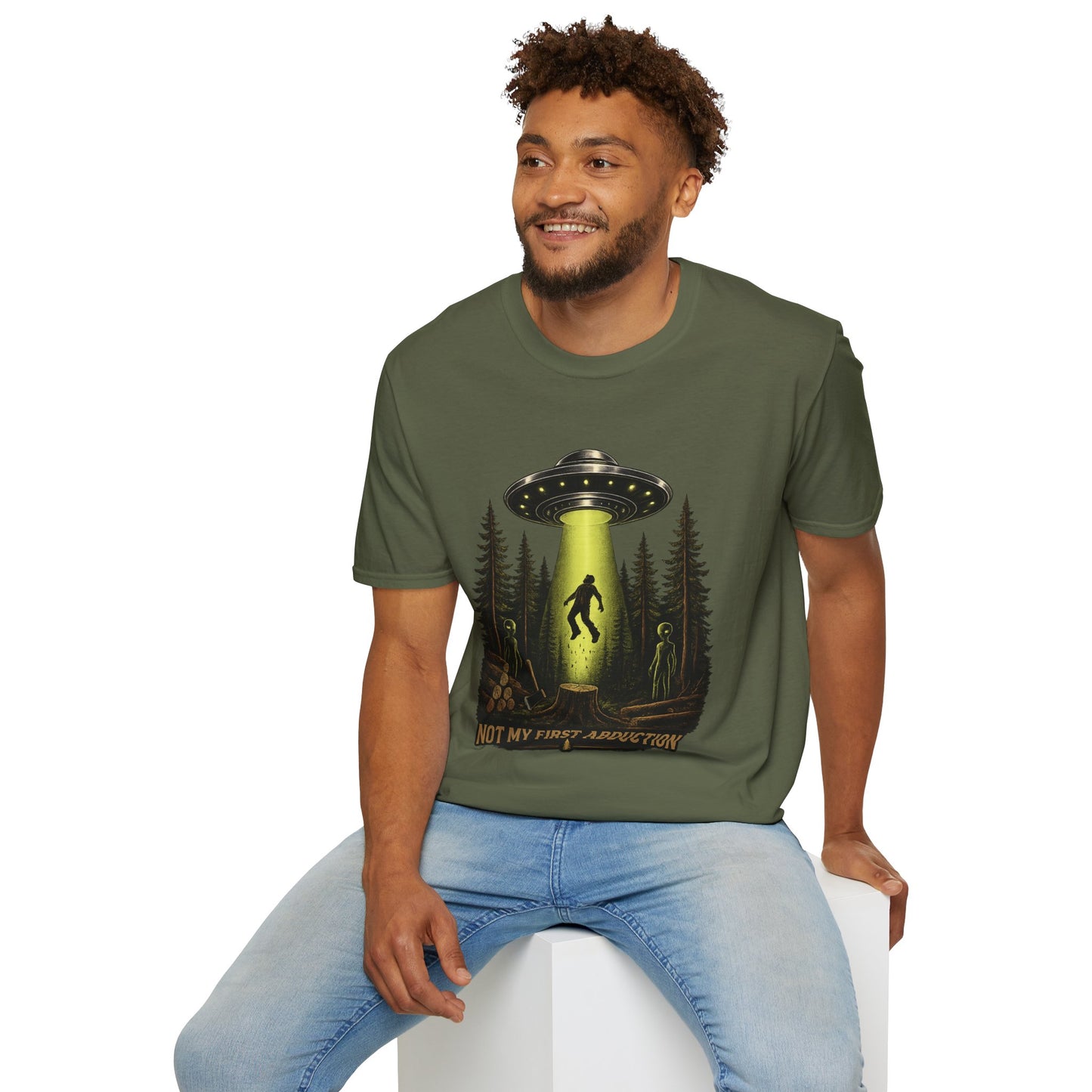 Alien Abduction T-Shirt — “Not My First Abduction” UFO Graphic Tee