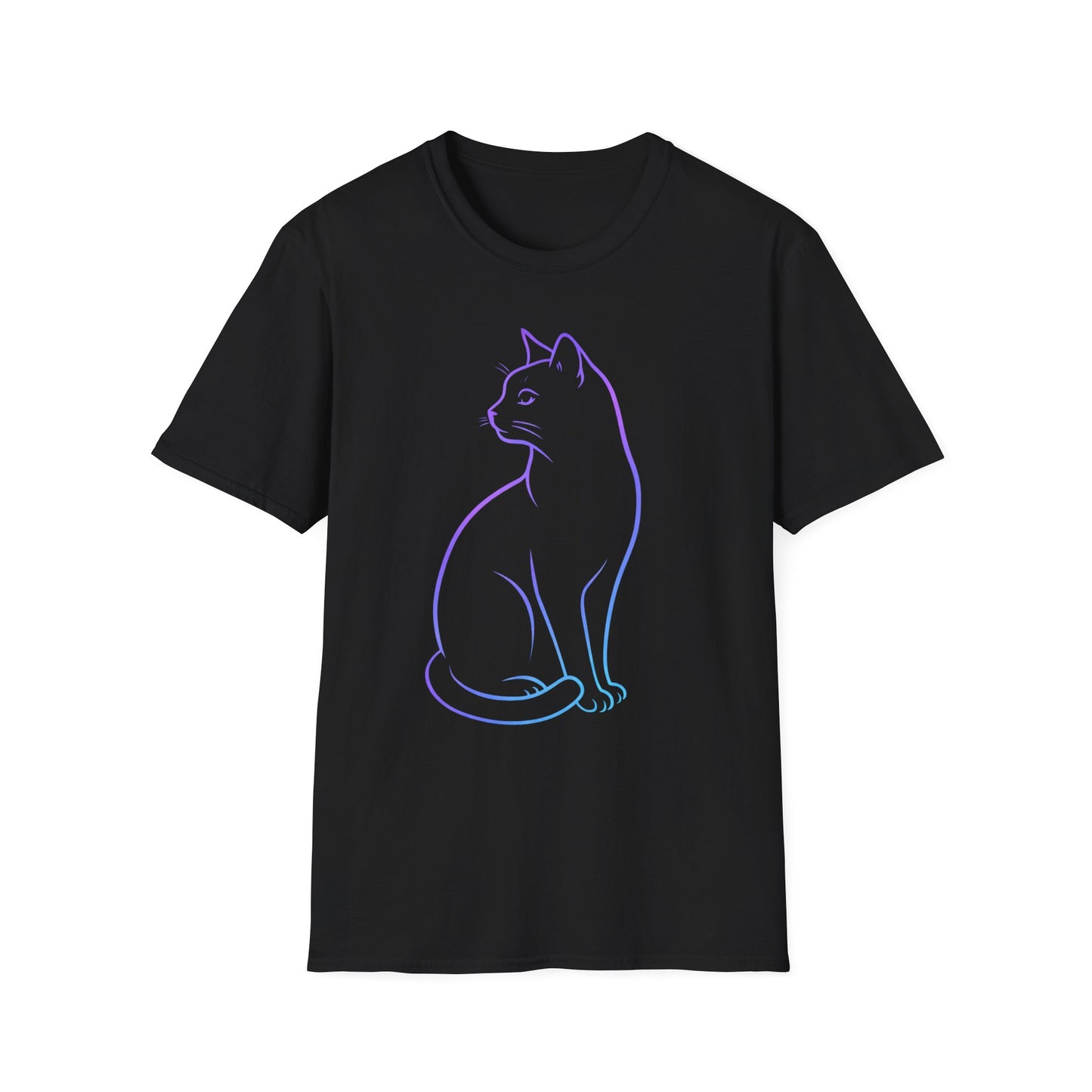 Classy Cat — Neon Outline Cat Graphic Tee