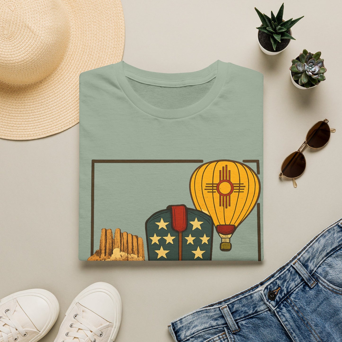 New Mexico Patriotic Cowboy Boot — Americana New Mexico Graphic Tee