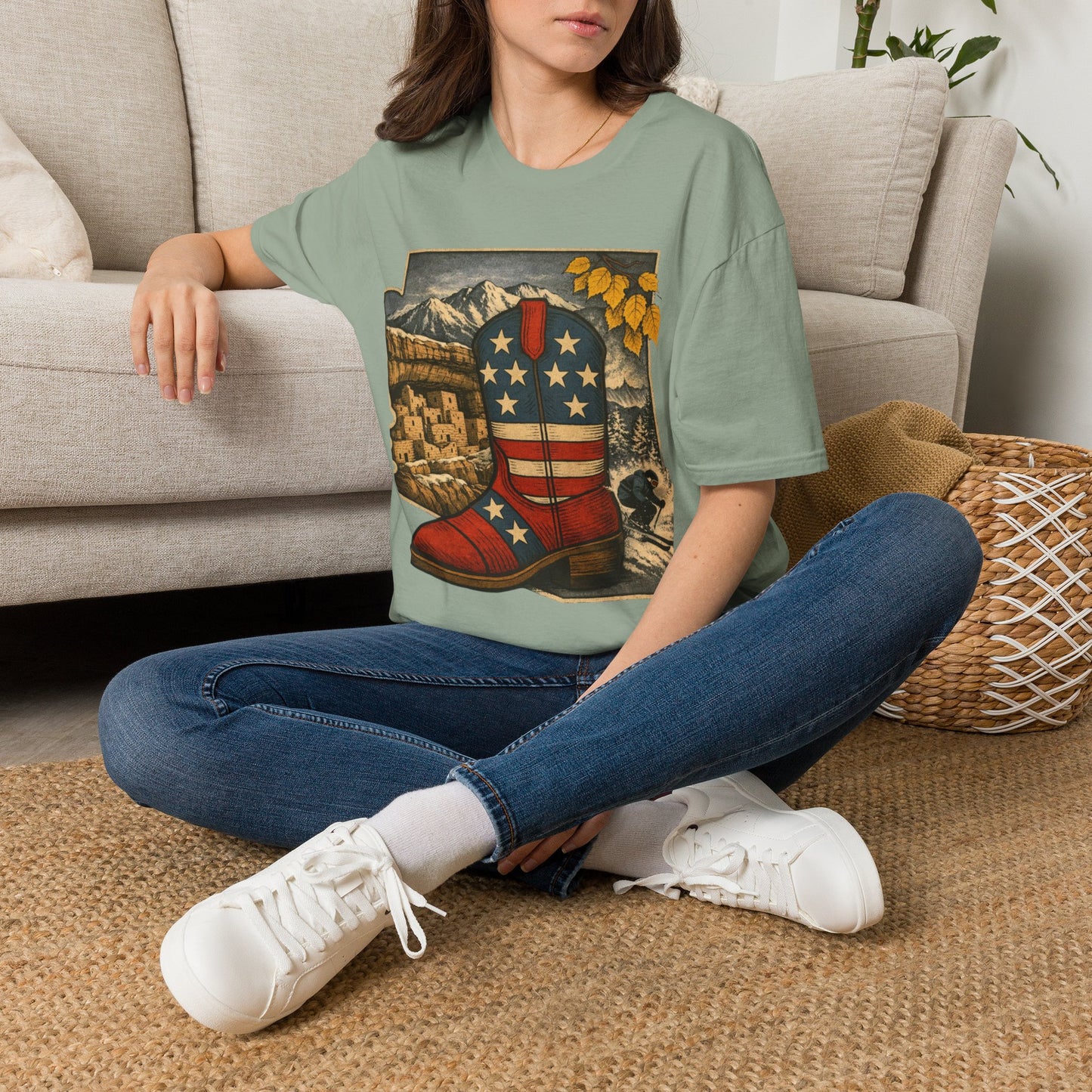 Colorado Cowboy Boot T-Shirt — Patriotic Western Tee