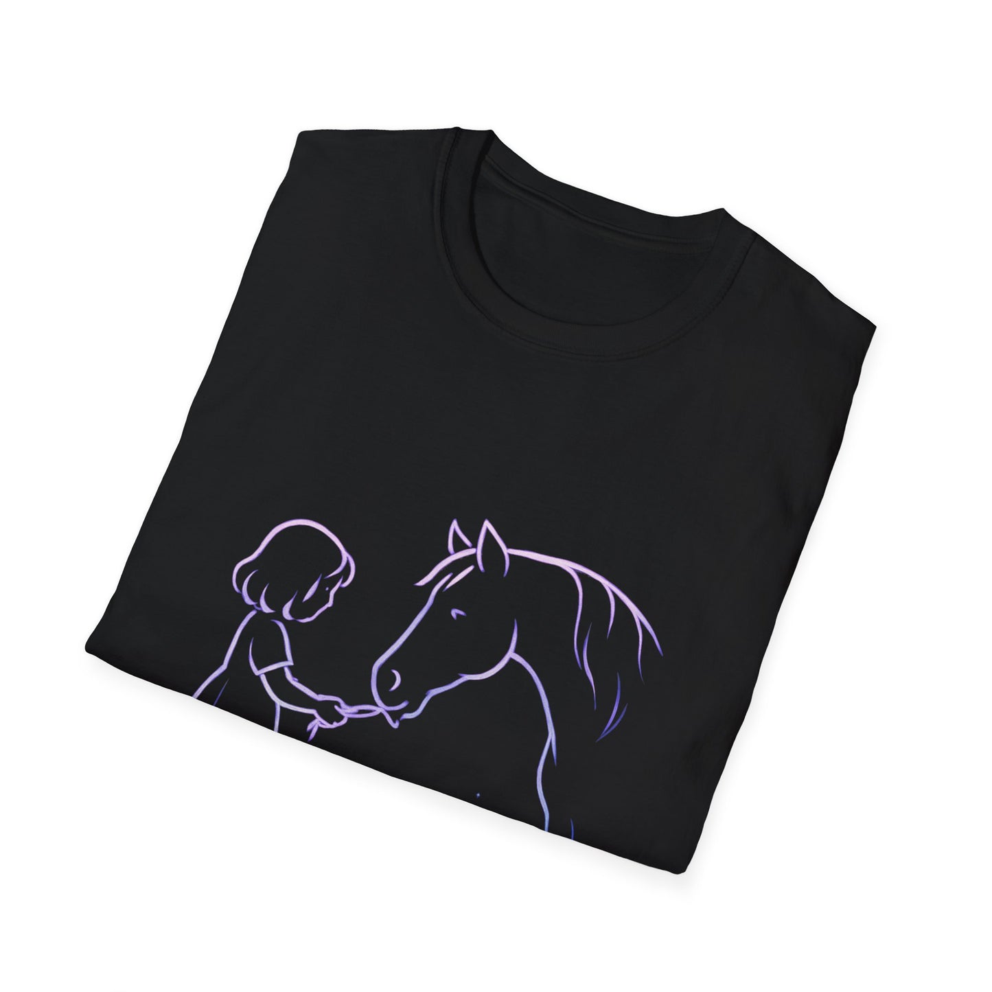 Girl's Best Friend Horse Shirt| Neon Outline Fantasy Design | Horse Shirt