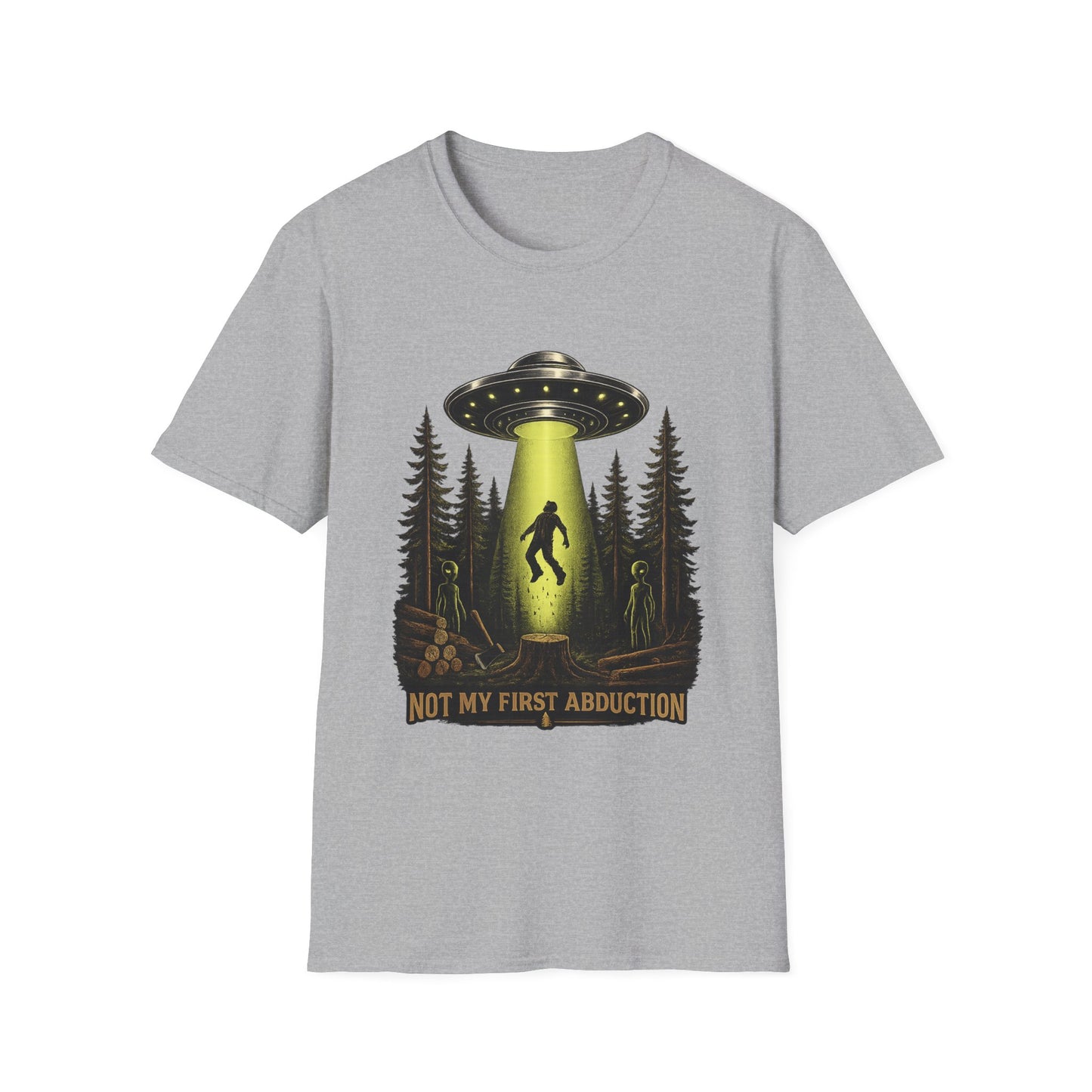 Alien Abduction T-Shirt — “Not My First Abduction” UFO Graphic Tee