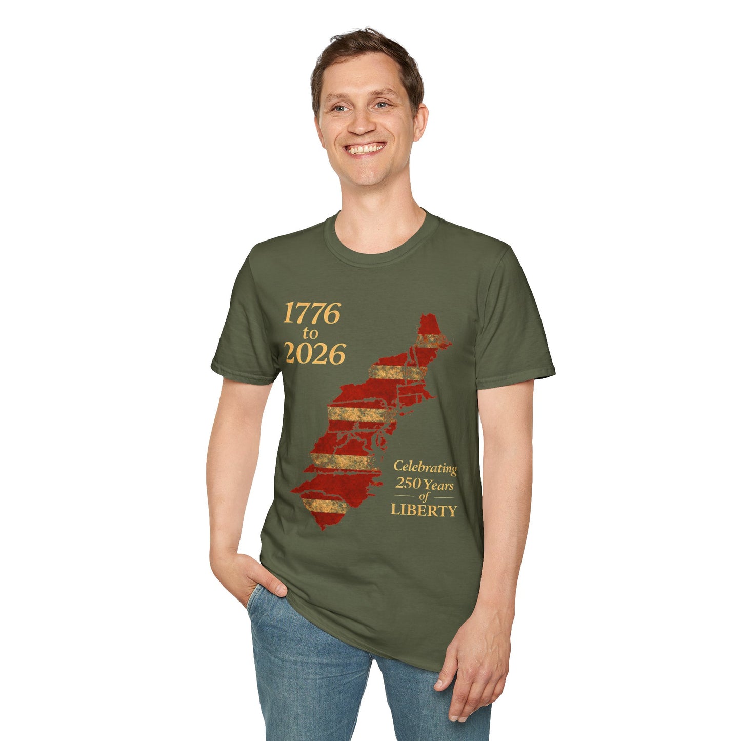 250 Years of Liberty Shirt | 1776 to 2026 Patriotic T | Vintage American Flag Tee | USA Independence Day Shirt | Men's Gift