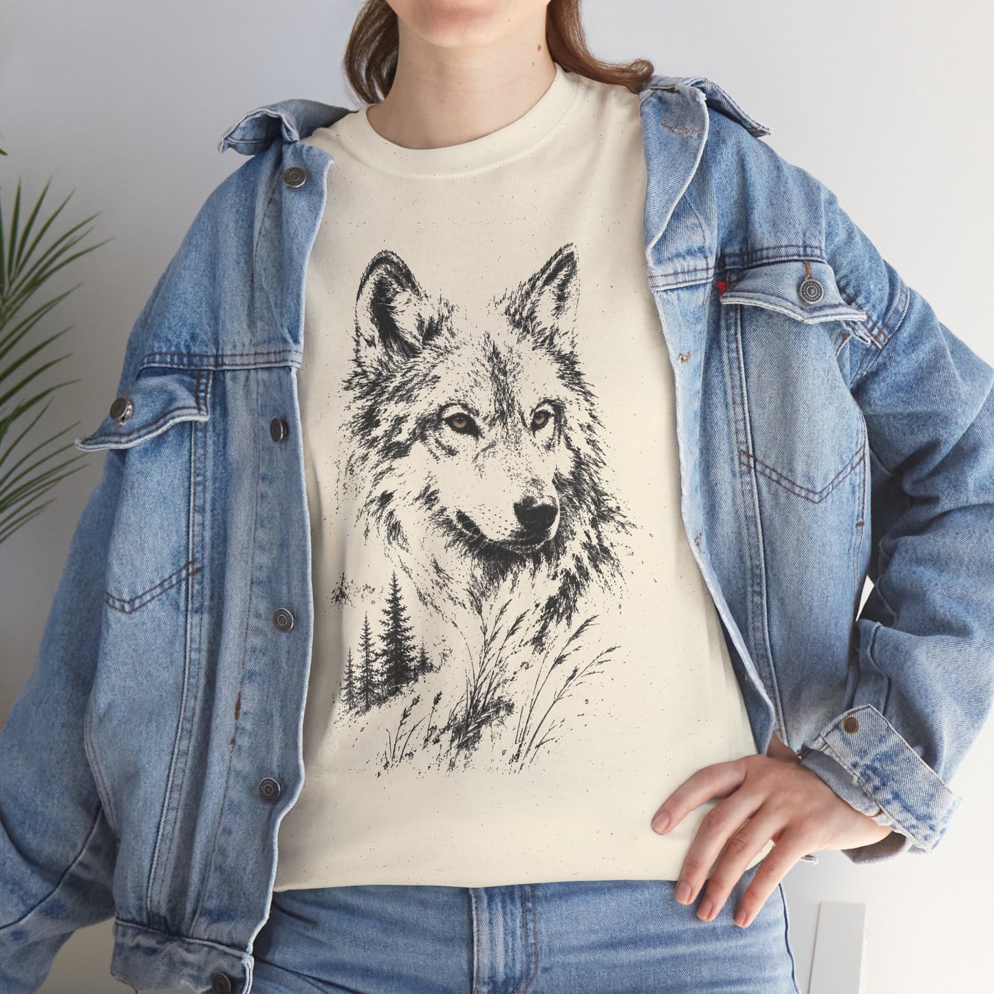 Spirit of the Wolf Sketch T-Shirt |  Forest Wolf Graphic Tee