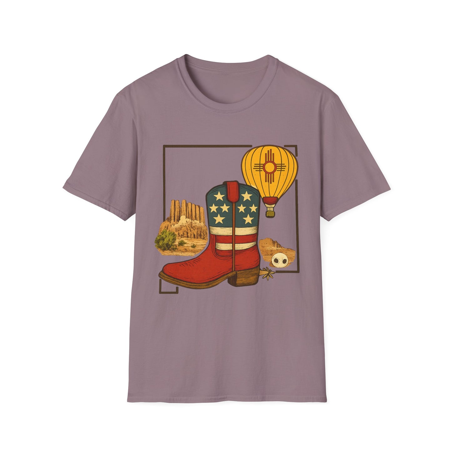 New Mexico Patriotic Cowboy Boot — Americana New Mexico Graphic Tee