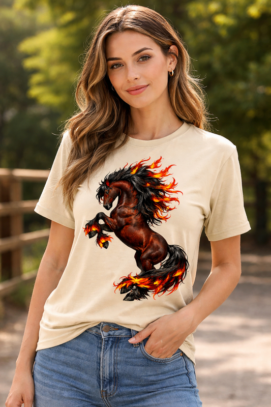 Fire Horse Shirt | Chinese Zodiac Horse Tee | Mythical Fire Horse Design | Fantasy Horse Gift | Lunar New Year Shirt