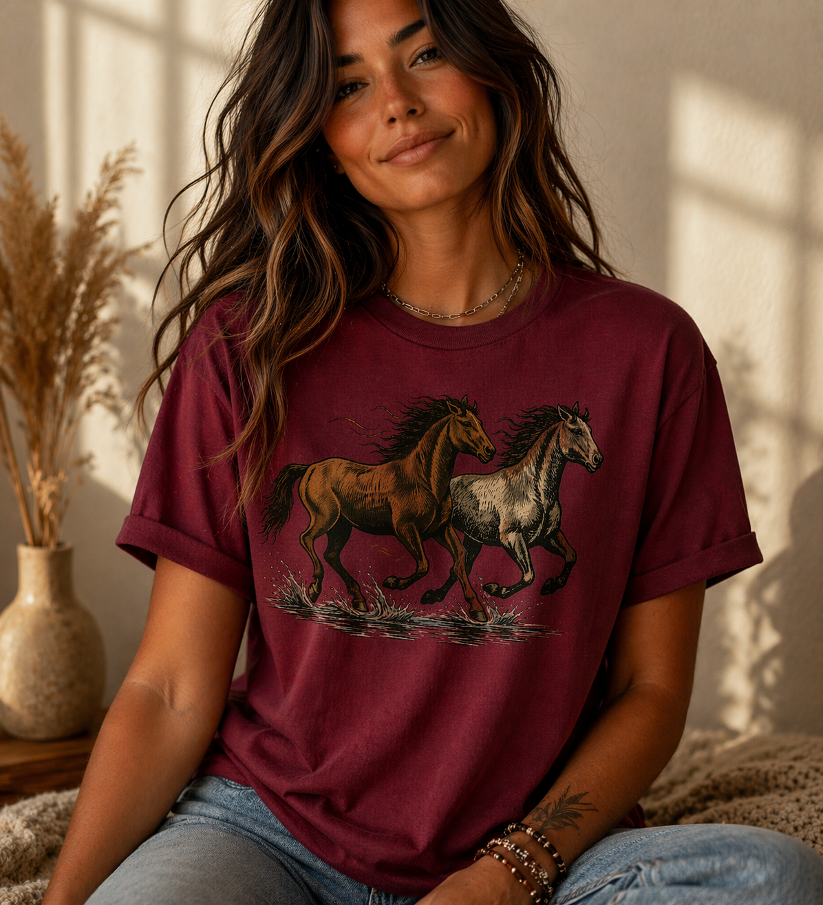 Wild Horse Shirt | Equestrian Shirt | American West Wild Horses