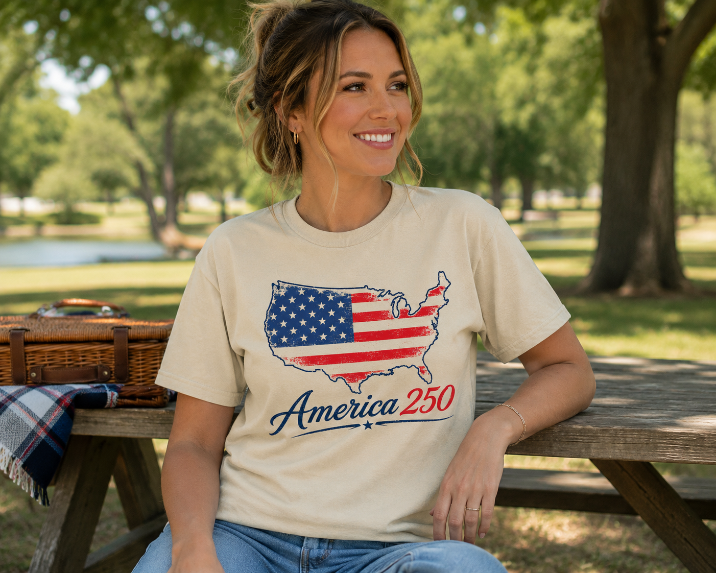 America 250 USA Map T-Shirt | America Anniversary Tee