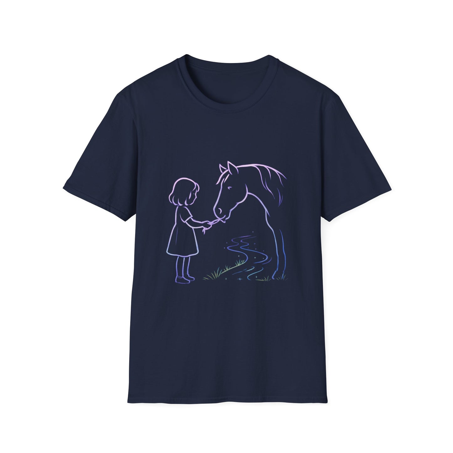 Girl's Best Friend Horse Shirt| Neon Outline Fantasy Design | Horse Shirt