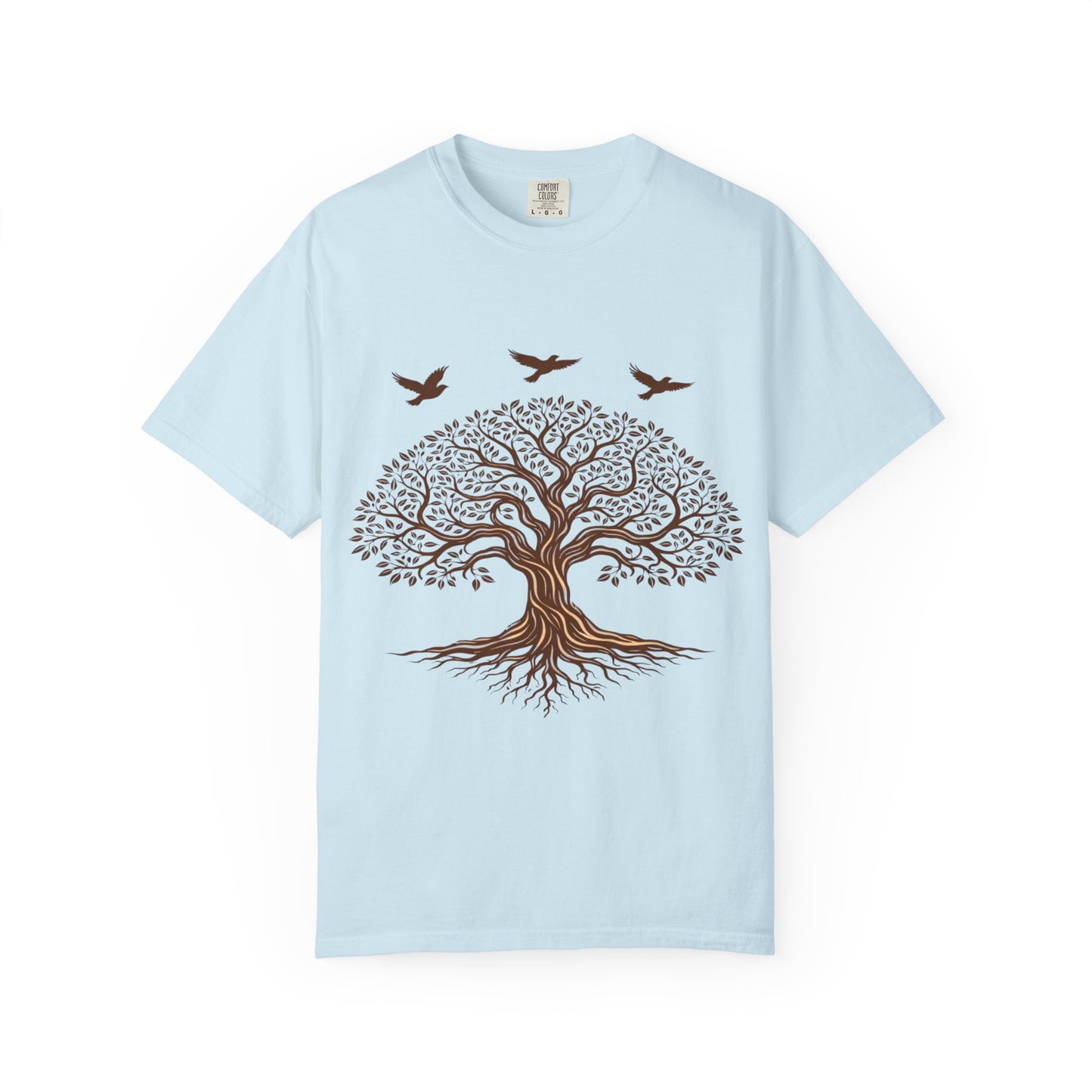 Tree of Life Shirt with Birds| Nature Graphic Tee| Boho Tree Tee | Garment Dyed T