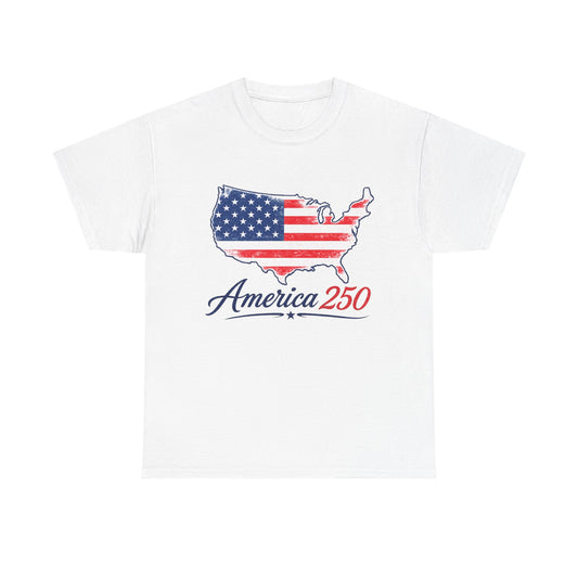 America 250 USA Map T-Shirt | America Anniversary Tee
