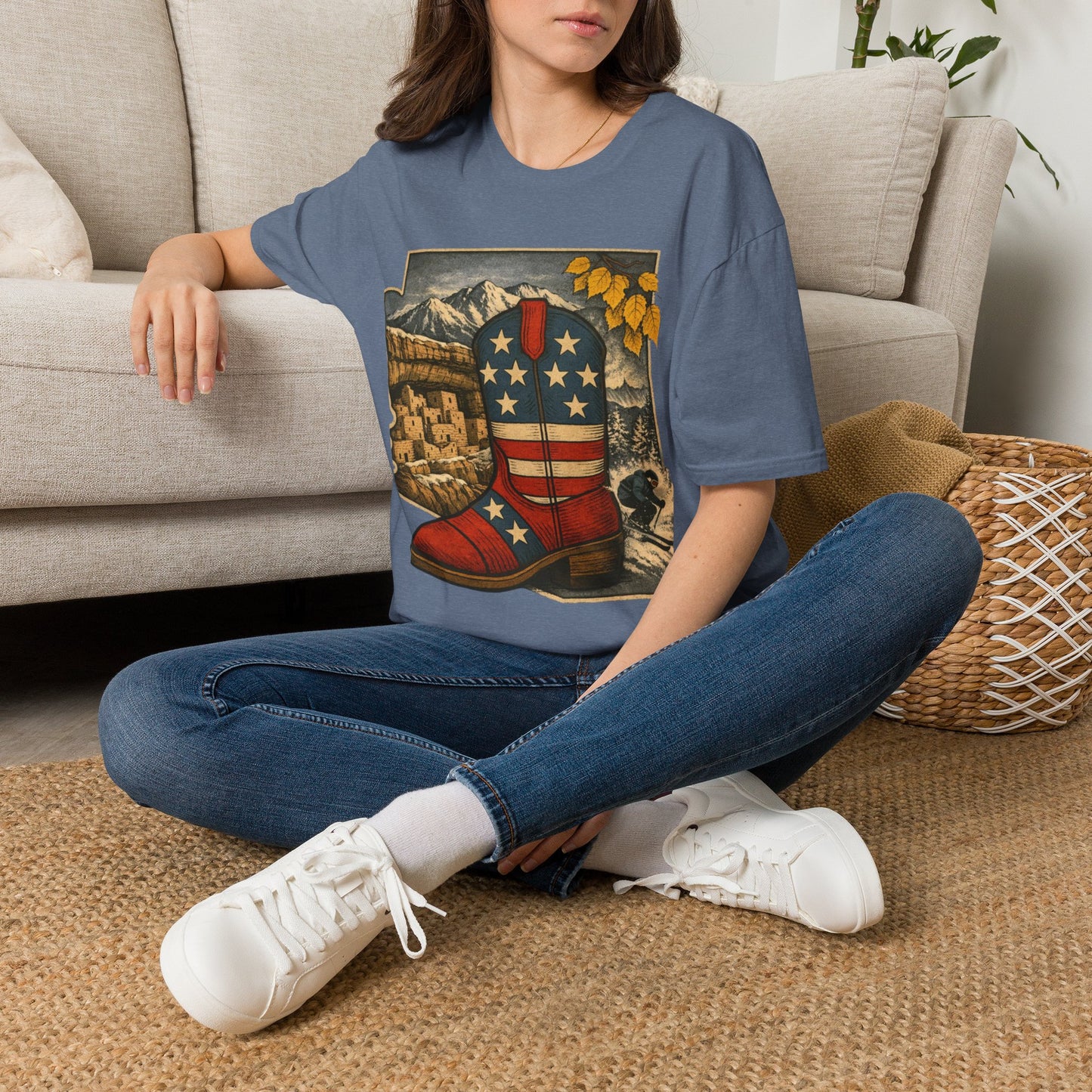 Colorado Cowboy Boot T-Shirt — Patriotic Western Tee