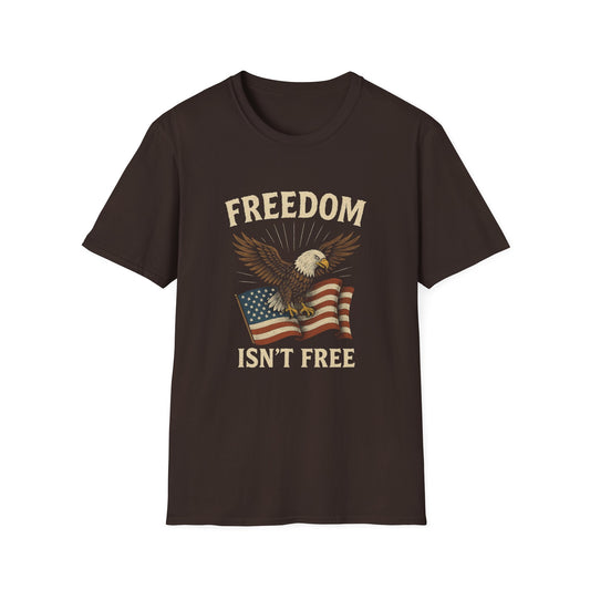 Freedom Isn’t Free Shirt, Patriotic Eagle T-Shirt | American Flag Tee | 4th of July Shirt | Veteran Tribute Shirt | USA Freedom Apparel