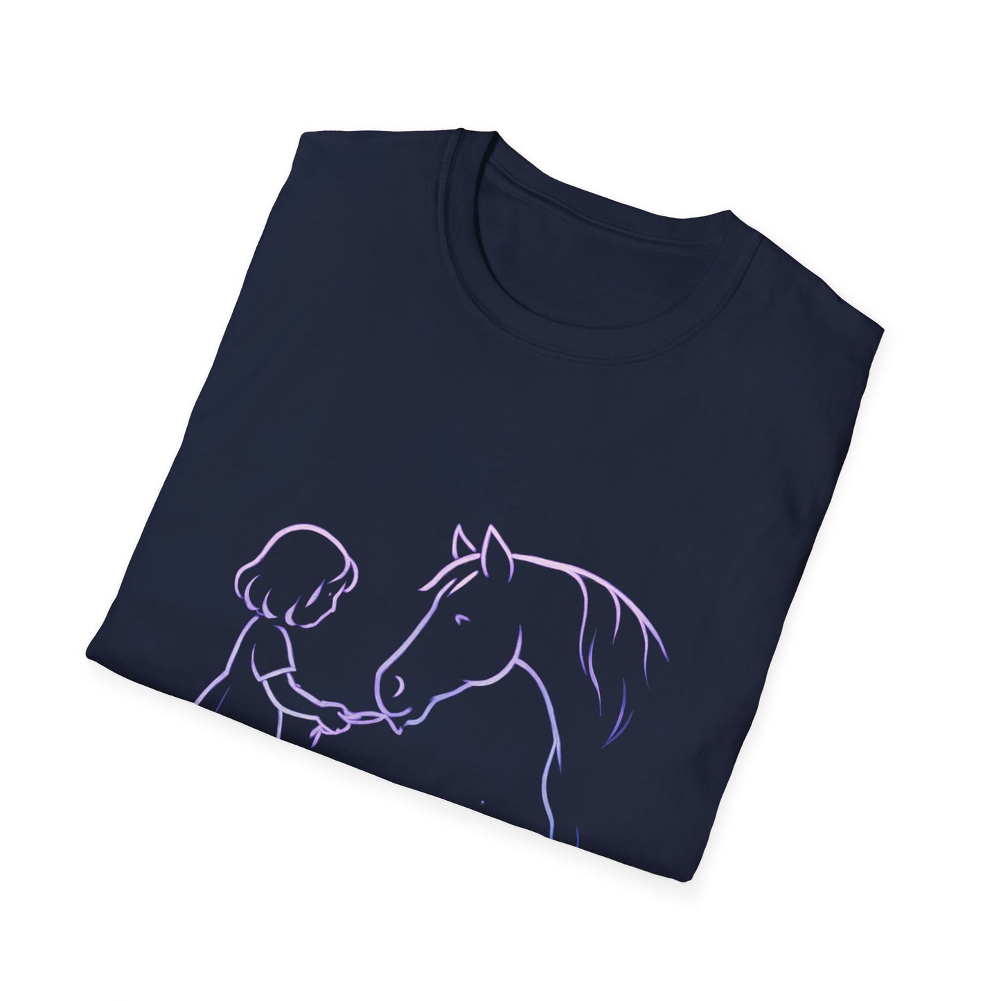 Girl's Best Friend Horse Shirt| Neon Outline Fantasy Design | Horse Shirt