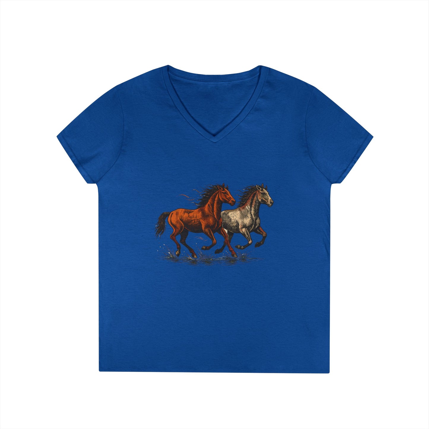 Wild Horses V-Neck T-Shirt | American Wildlife shirt