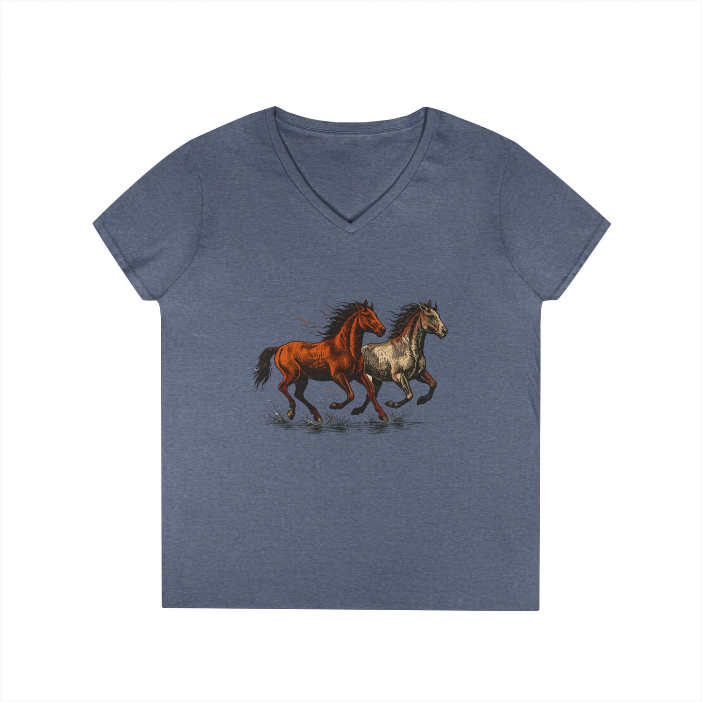 Wild Horses V-Neck T-Shirt | American Wildlife shirt