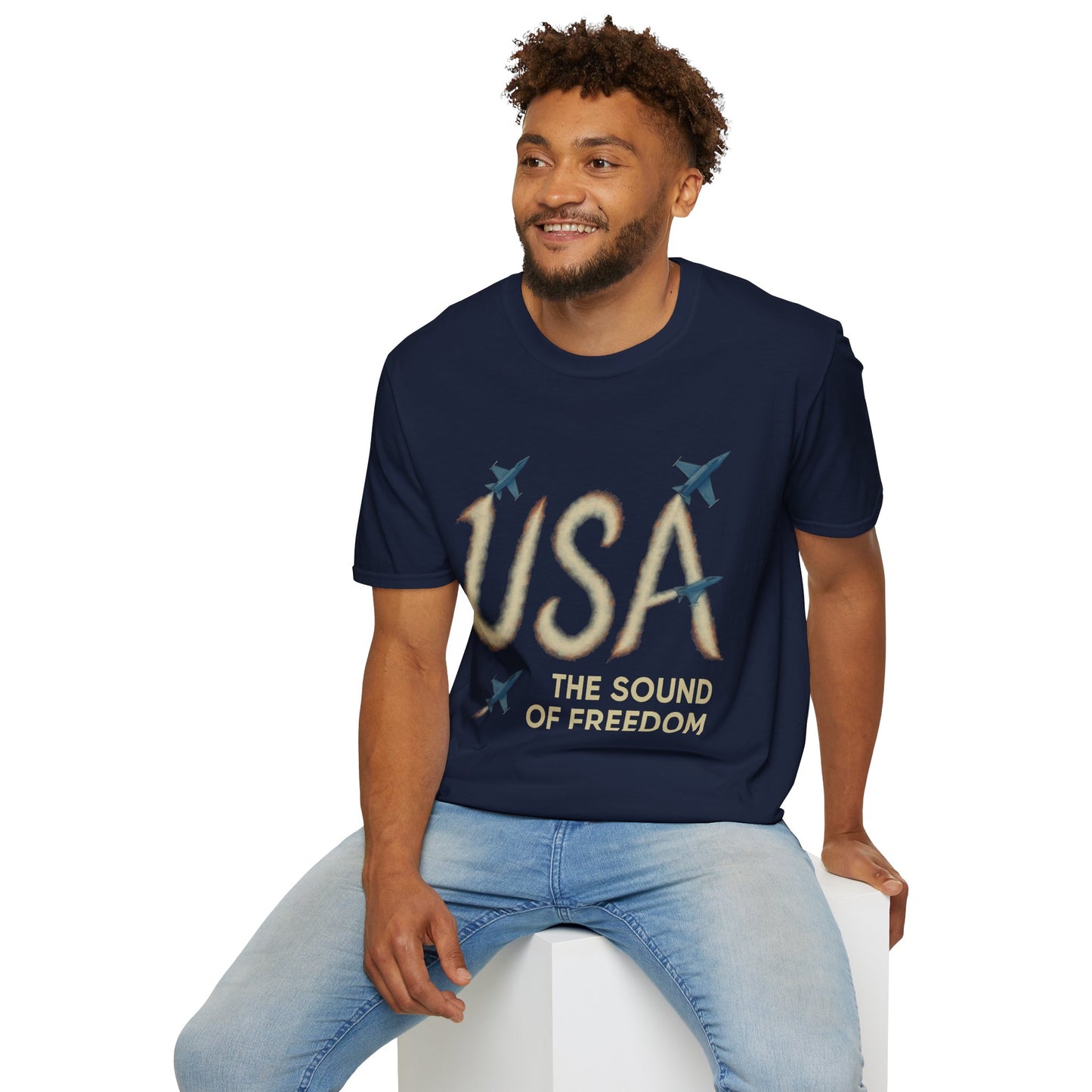 USA Sound of Freedom Shirt | Patriotic Fighter Jet T-Shirt | American Freedom Tee | Military Aviation Shirt | 4th of July Shirt
