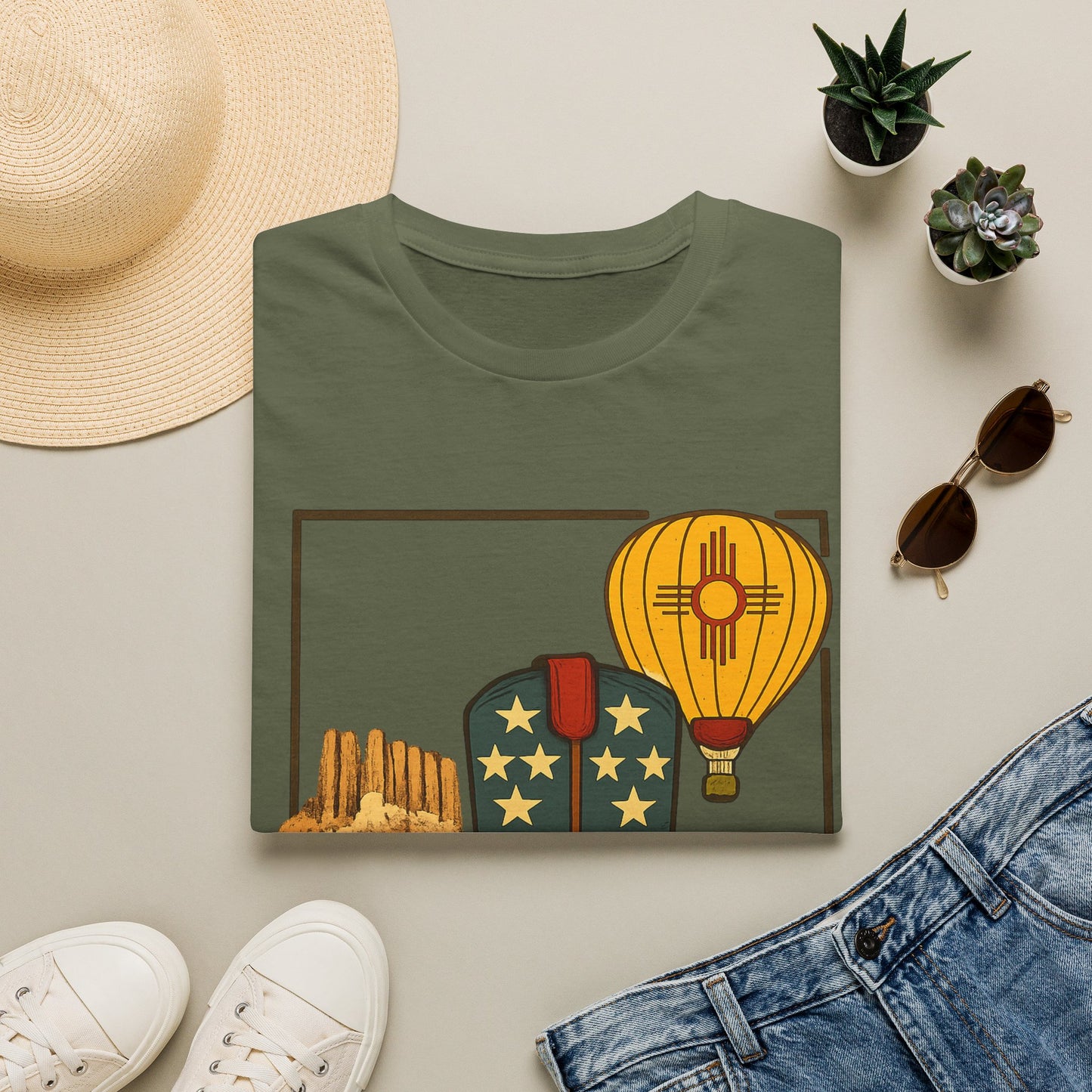 New Mexico Patriotic Cowboy Boot — Americana New Mexico Graphic Tee